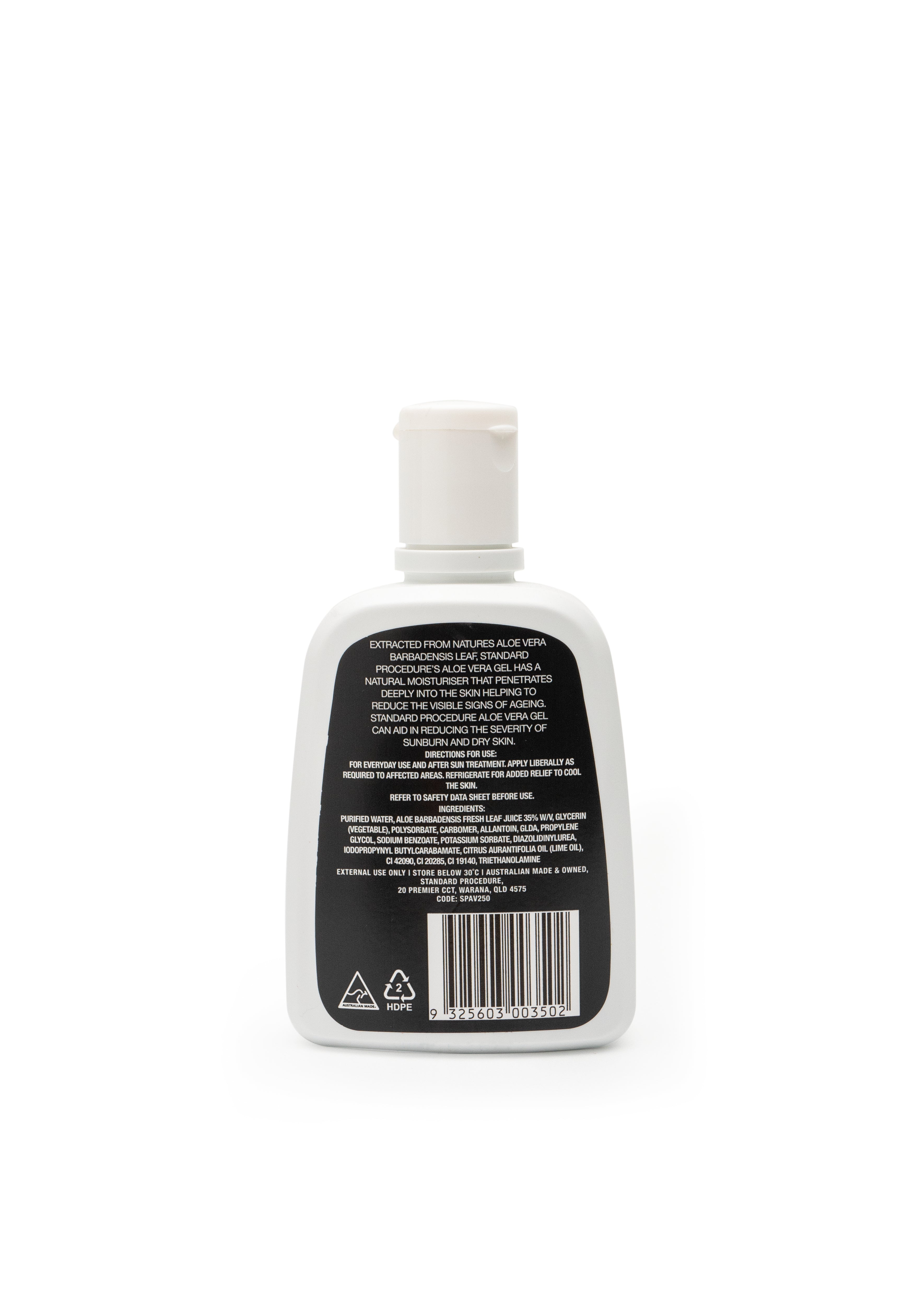 STANDARD PROCEDURE | GEL ALOE VERA 250ML - Scalpers