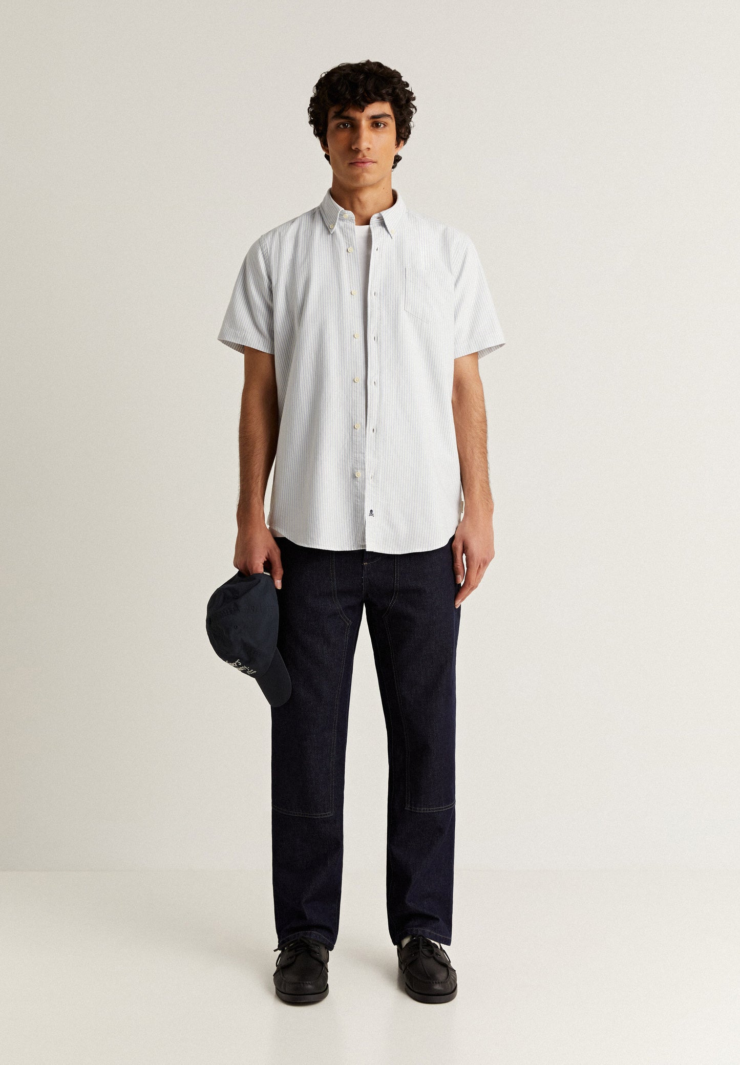 CAMISA MANGA CORTA RAYAS OXFORD