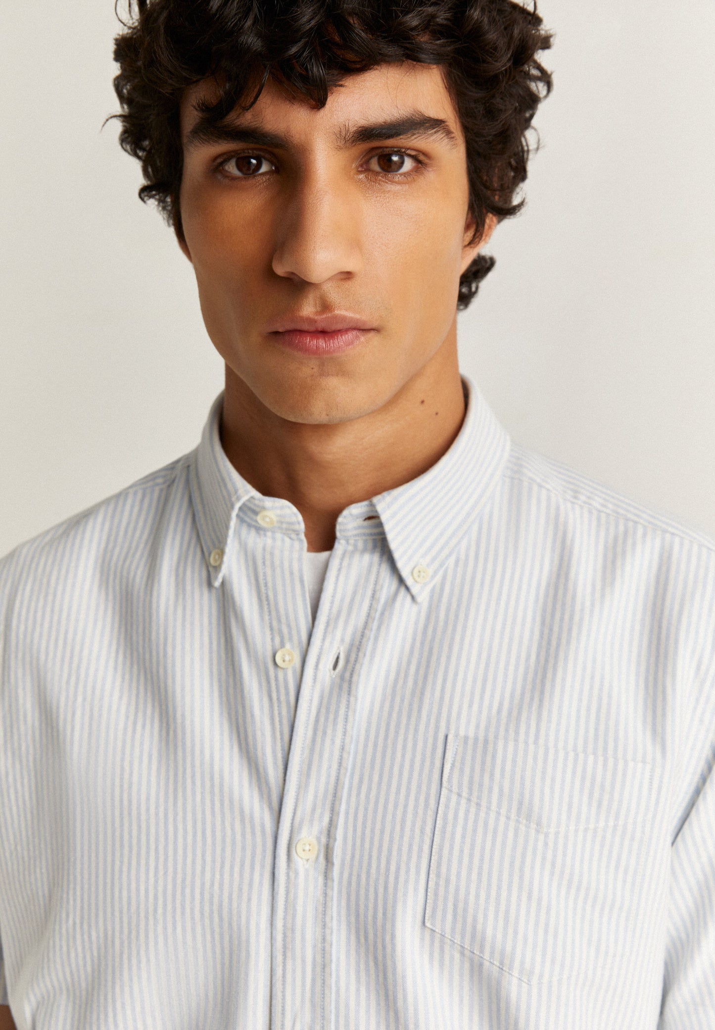 CAMISA MANGA CORTA RAYAS OXFORD