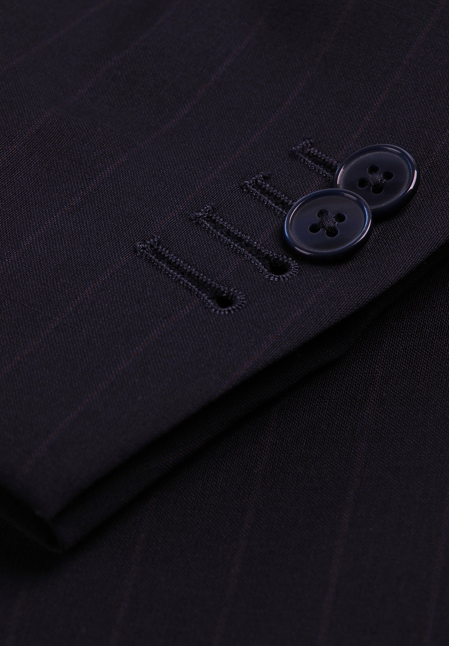 TRAJE LANA AZUL MARINO RAYAS