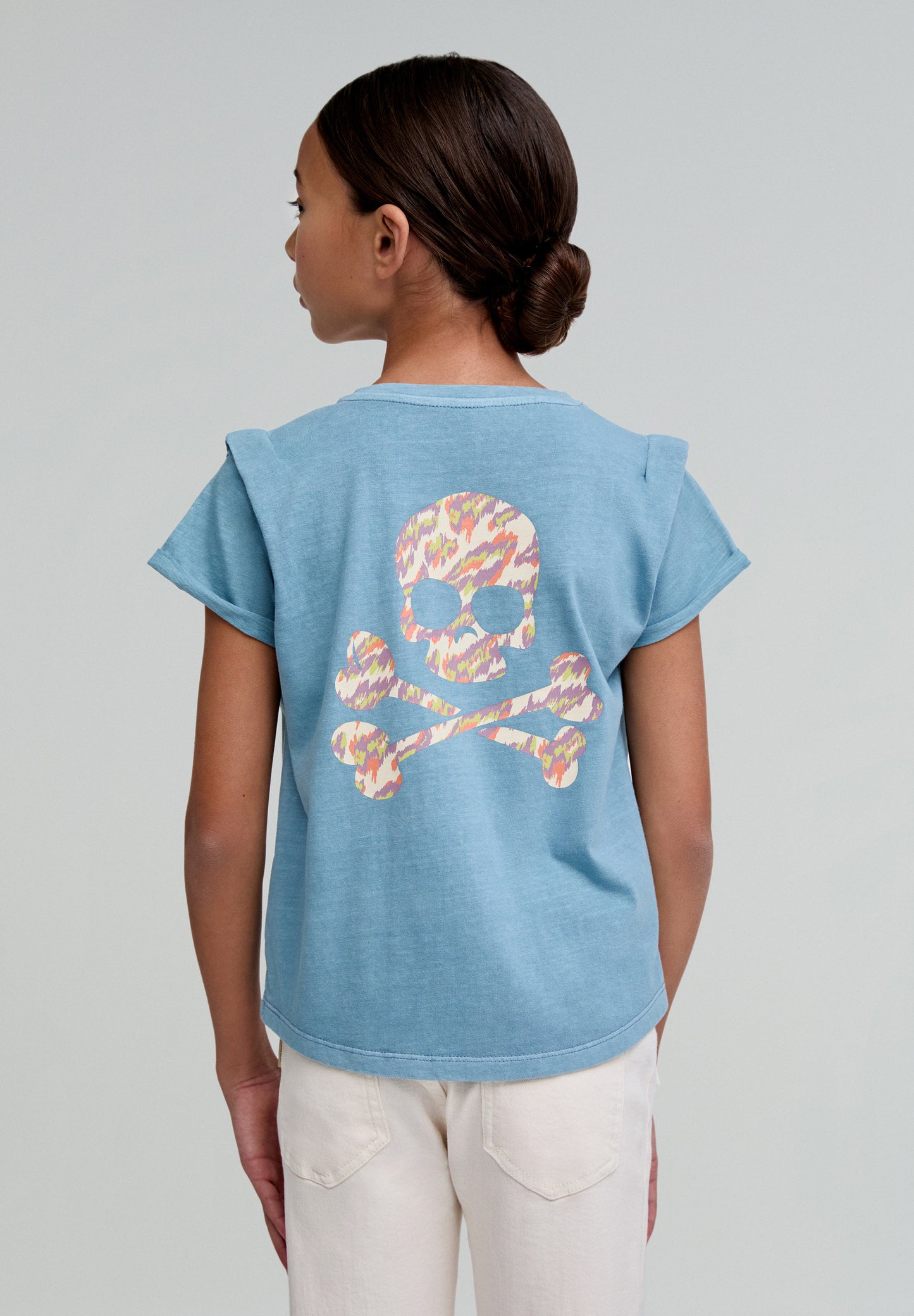 CAMISETA CALAVERA PLIEGUE