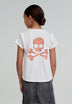 CAMISETA CALAVERA PLIEGUE