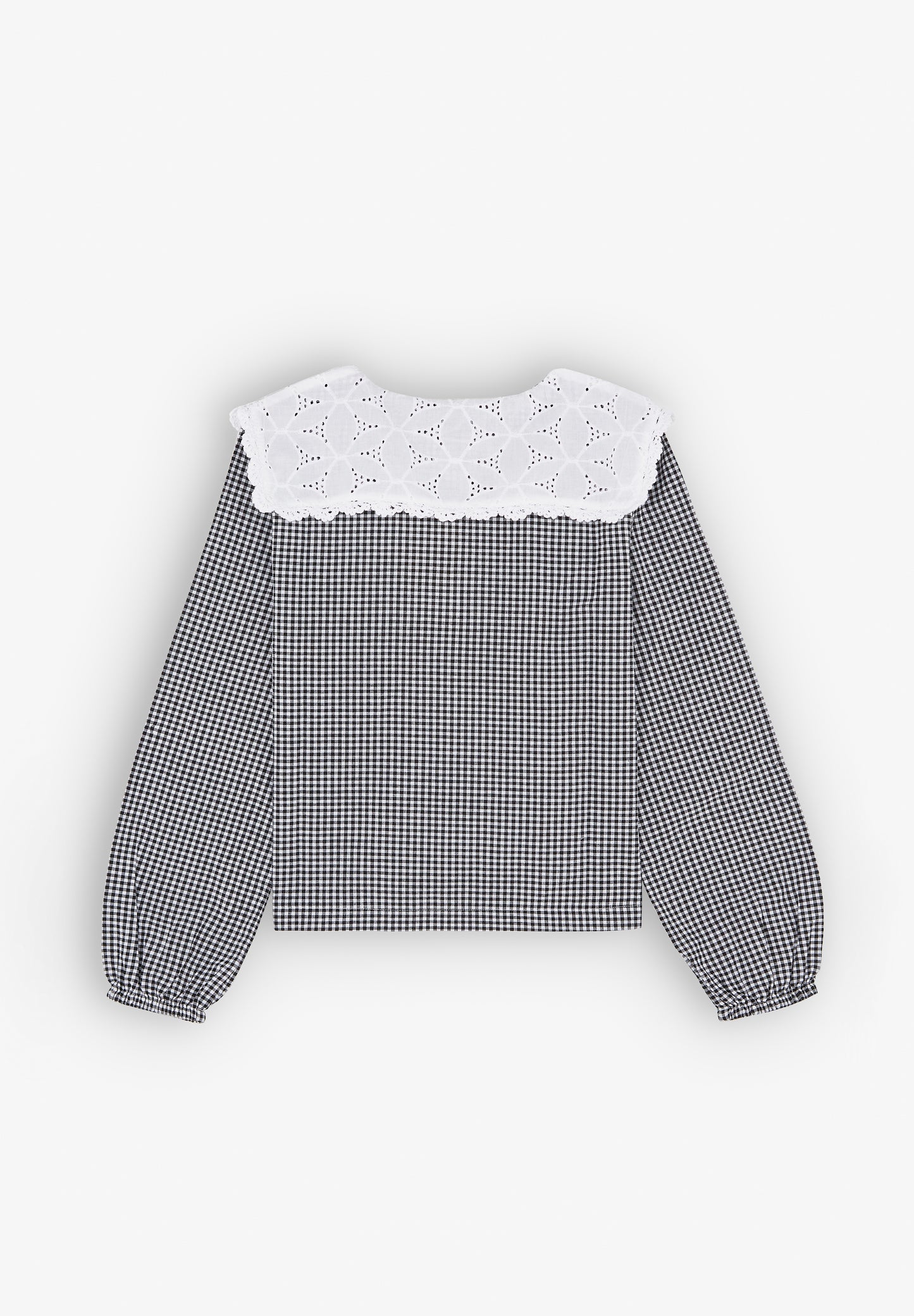 BLUSA VICHY CUELLO BRODERIE