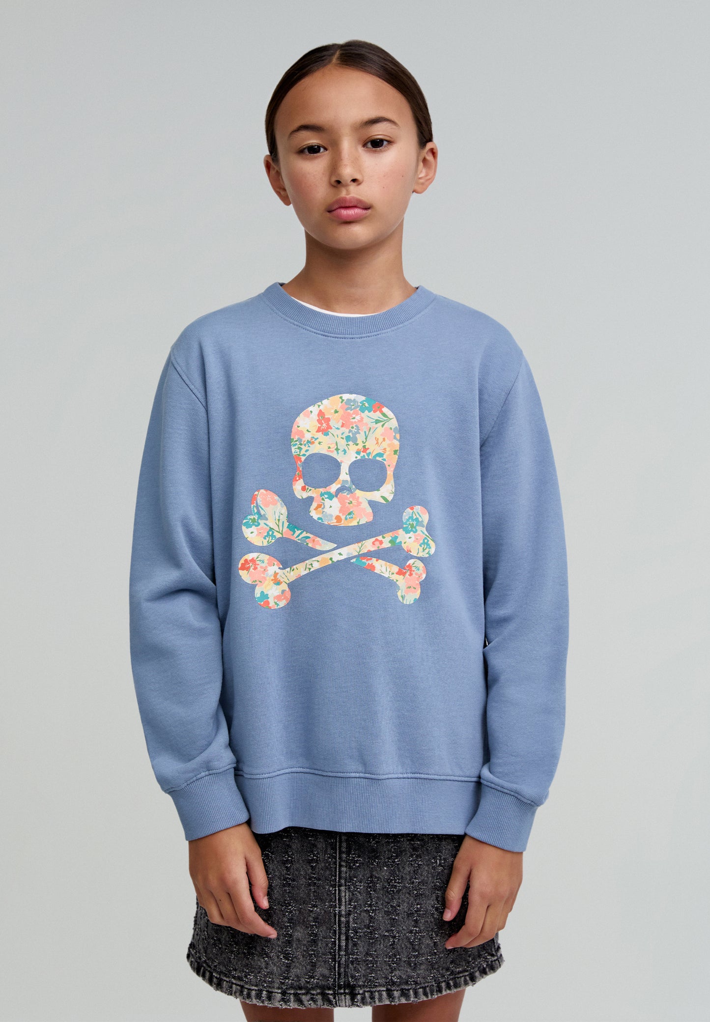 SUDADERA CALAVERA FLORES