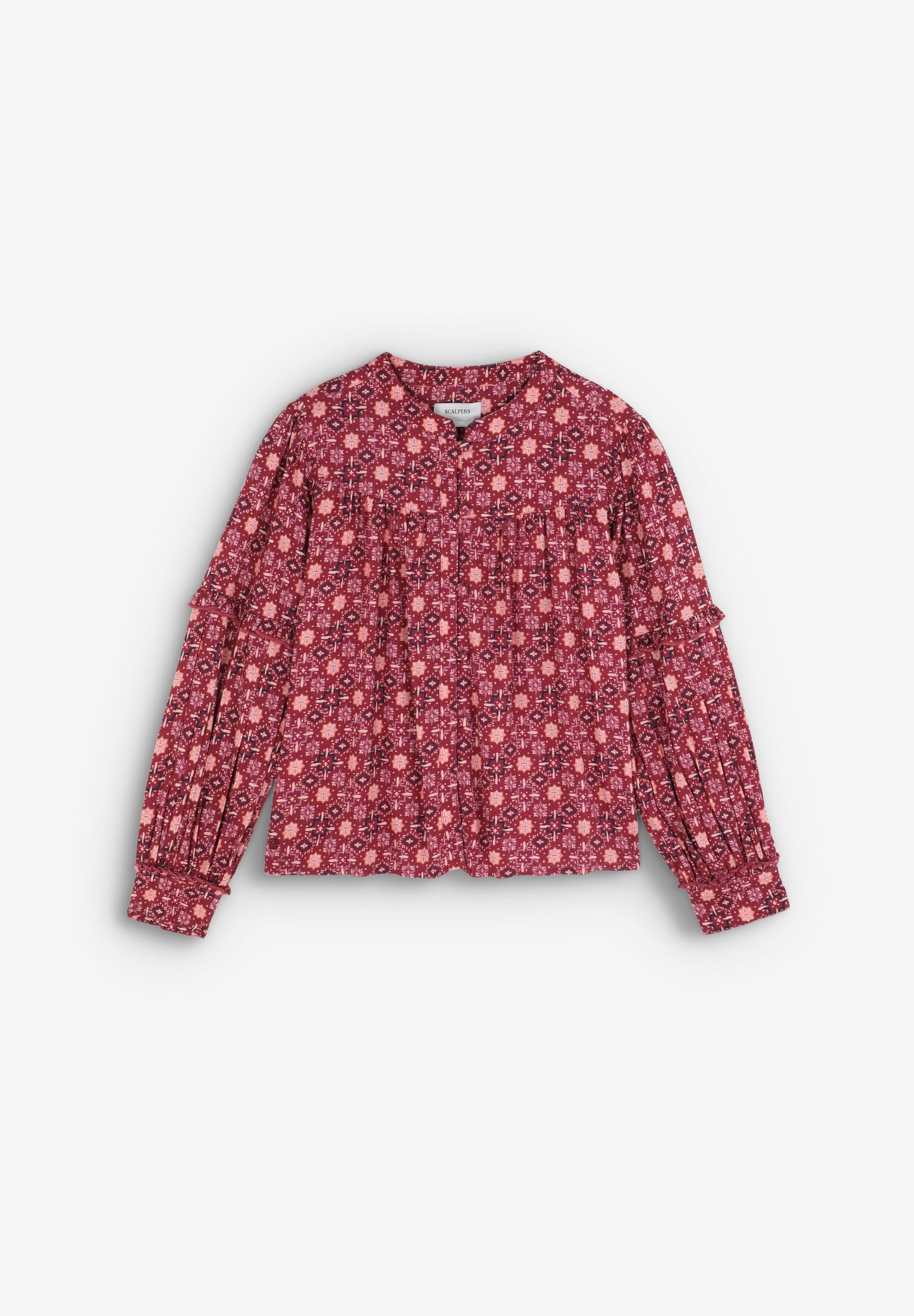 BLUSA PRINT VOLANTE MANGA