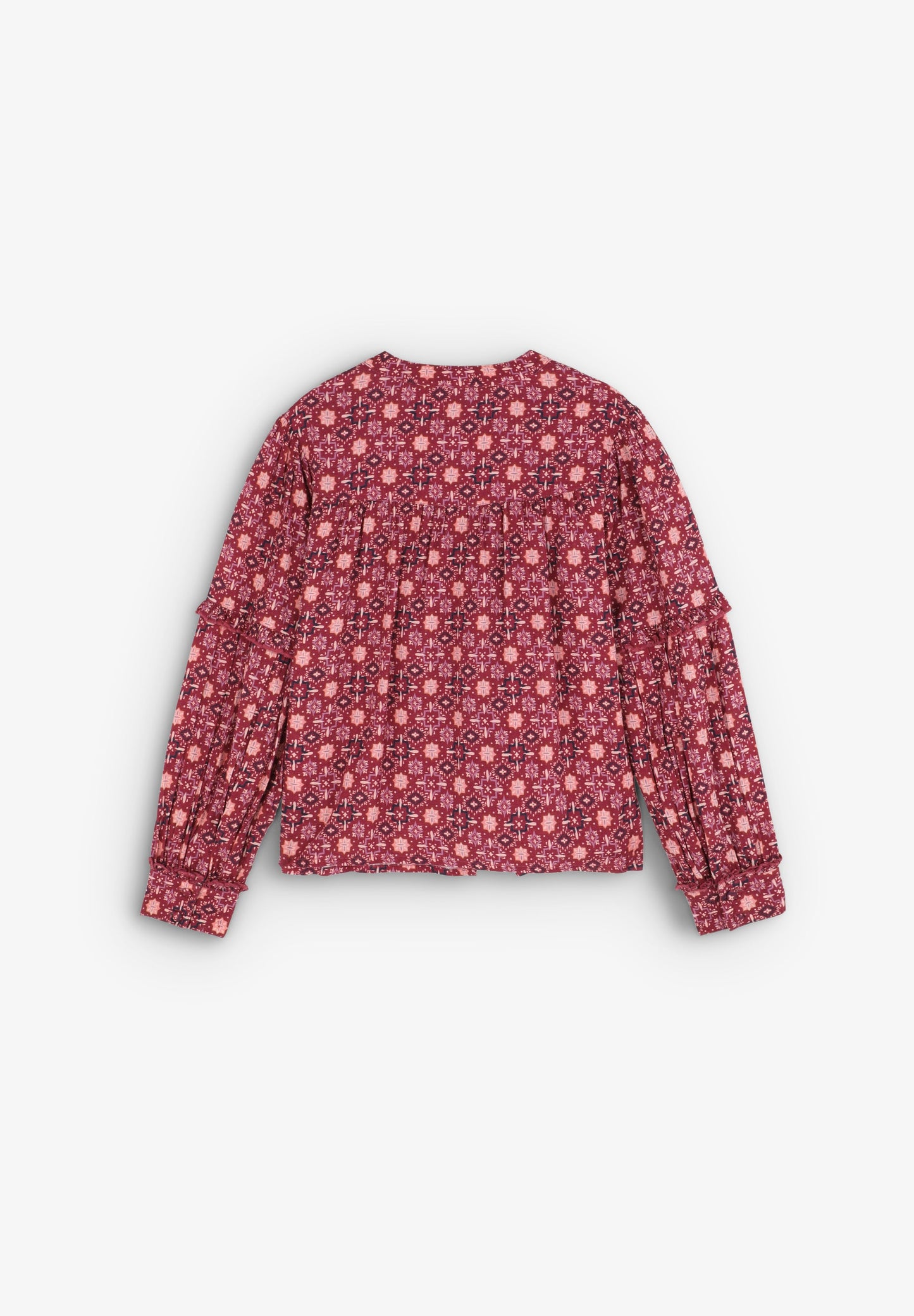 BLUSA PRINT VOLANTE MANGA