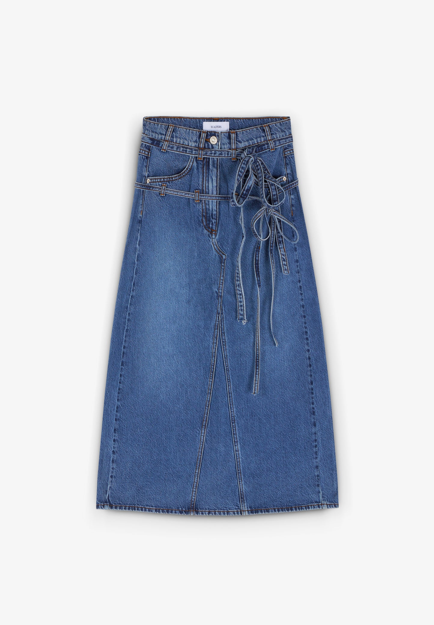 FALDA MIDI DENIM LAZADAS