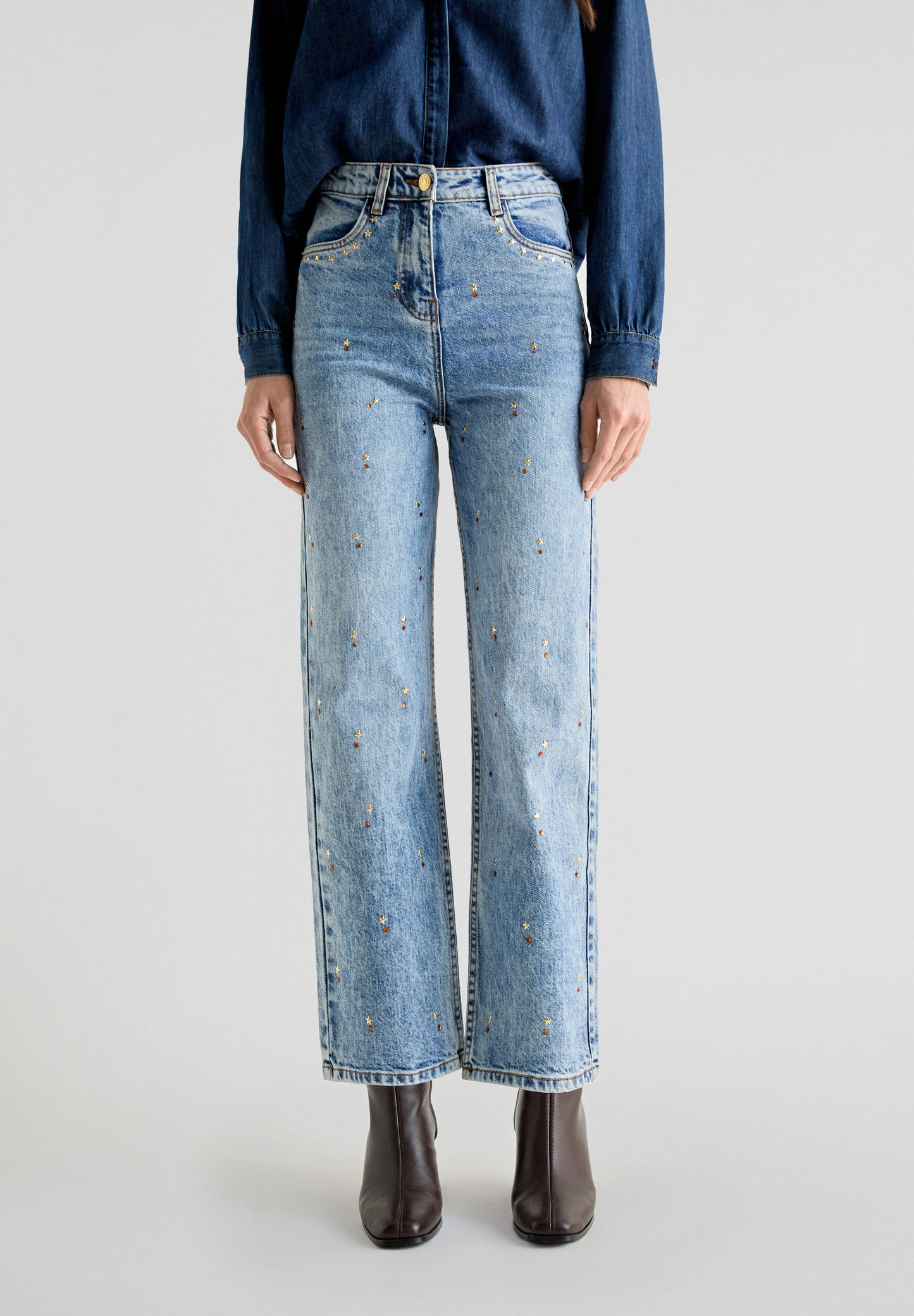 STAR STUDS DENIM PANT