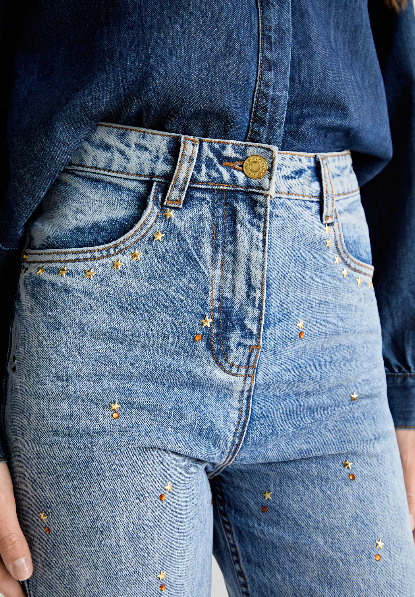 STAR STUDS DENIM PANT