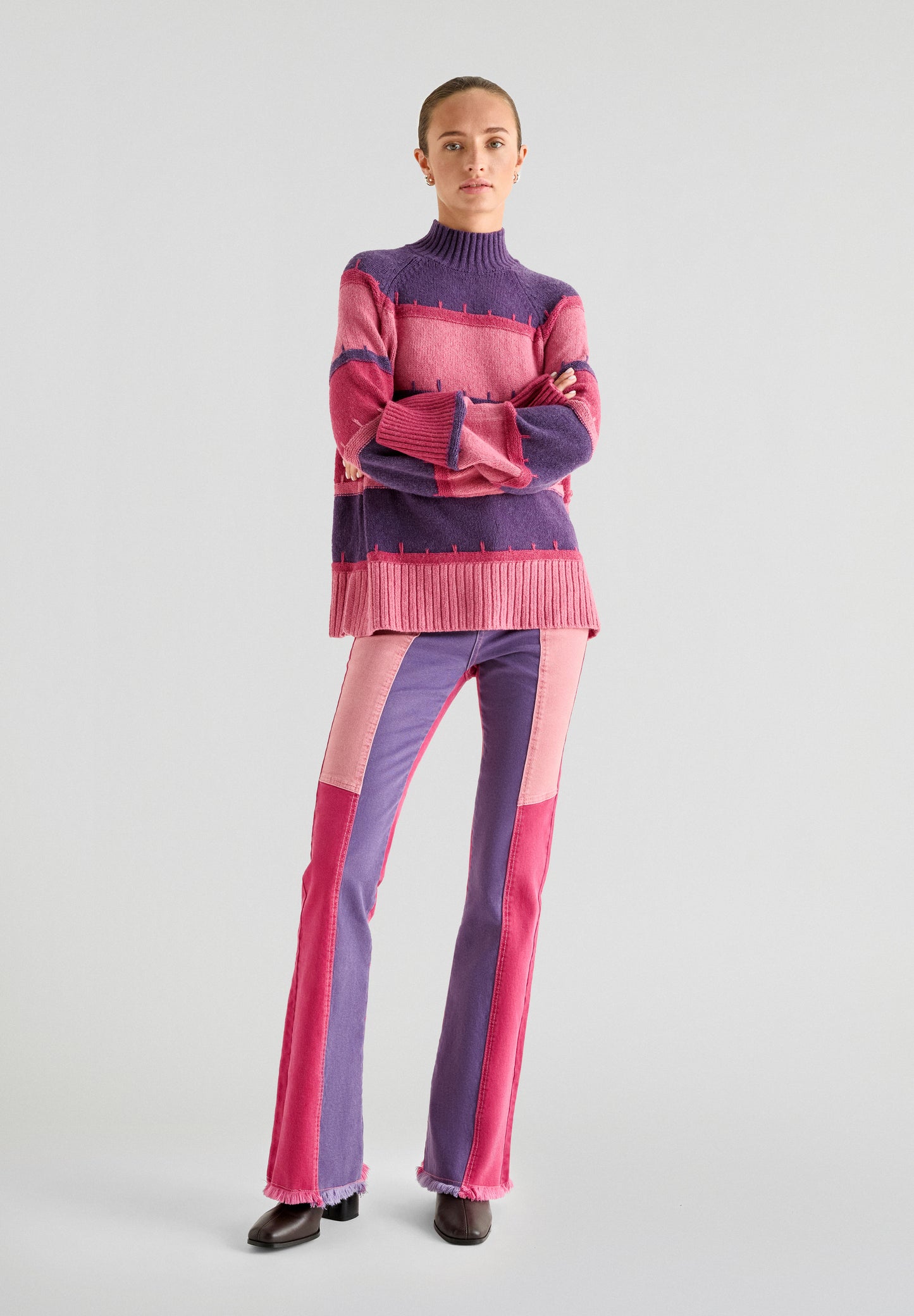 JEANS BOOTCUT COLOUR BLOCK