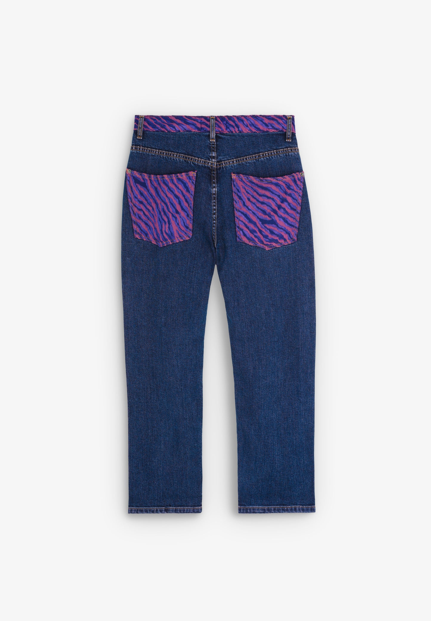 JEANS ANKLE FLARE ANIMAL PRINT