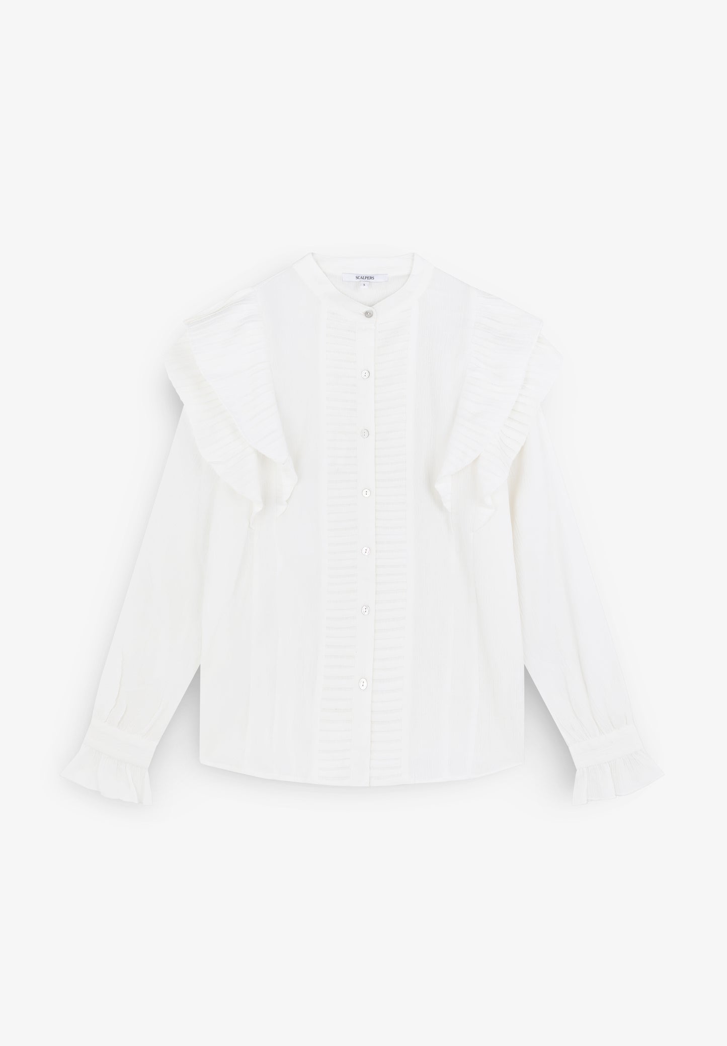 PLEAT RUFFLE SHIRT