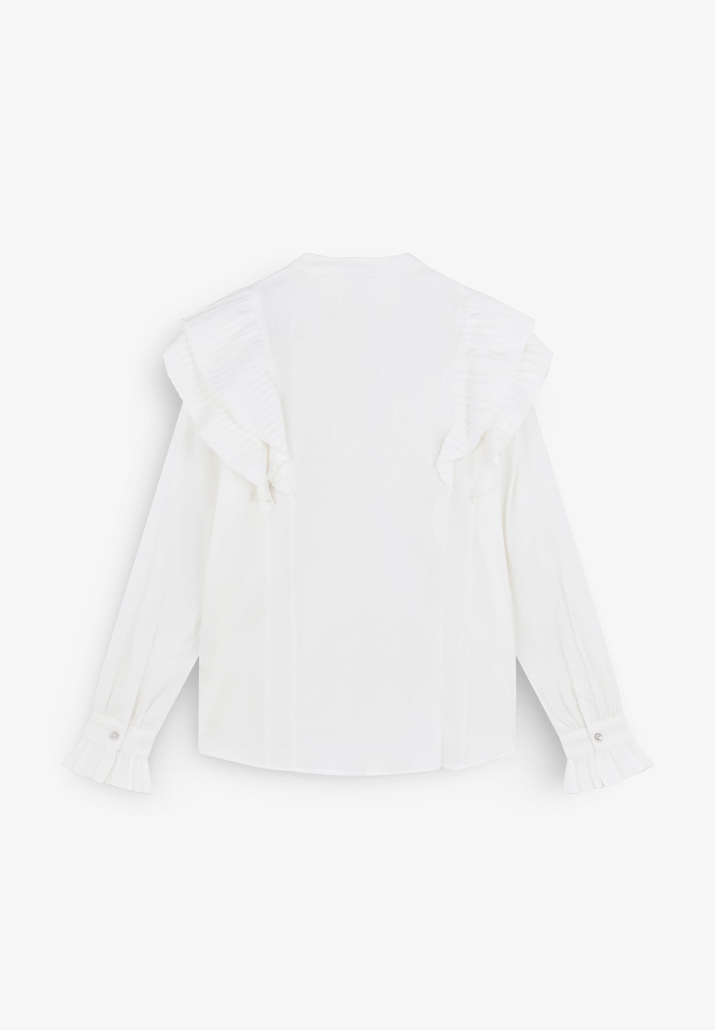 PLEAT RUFFLE SHIRT