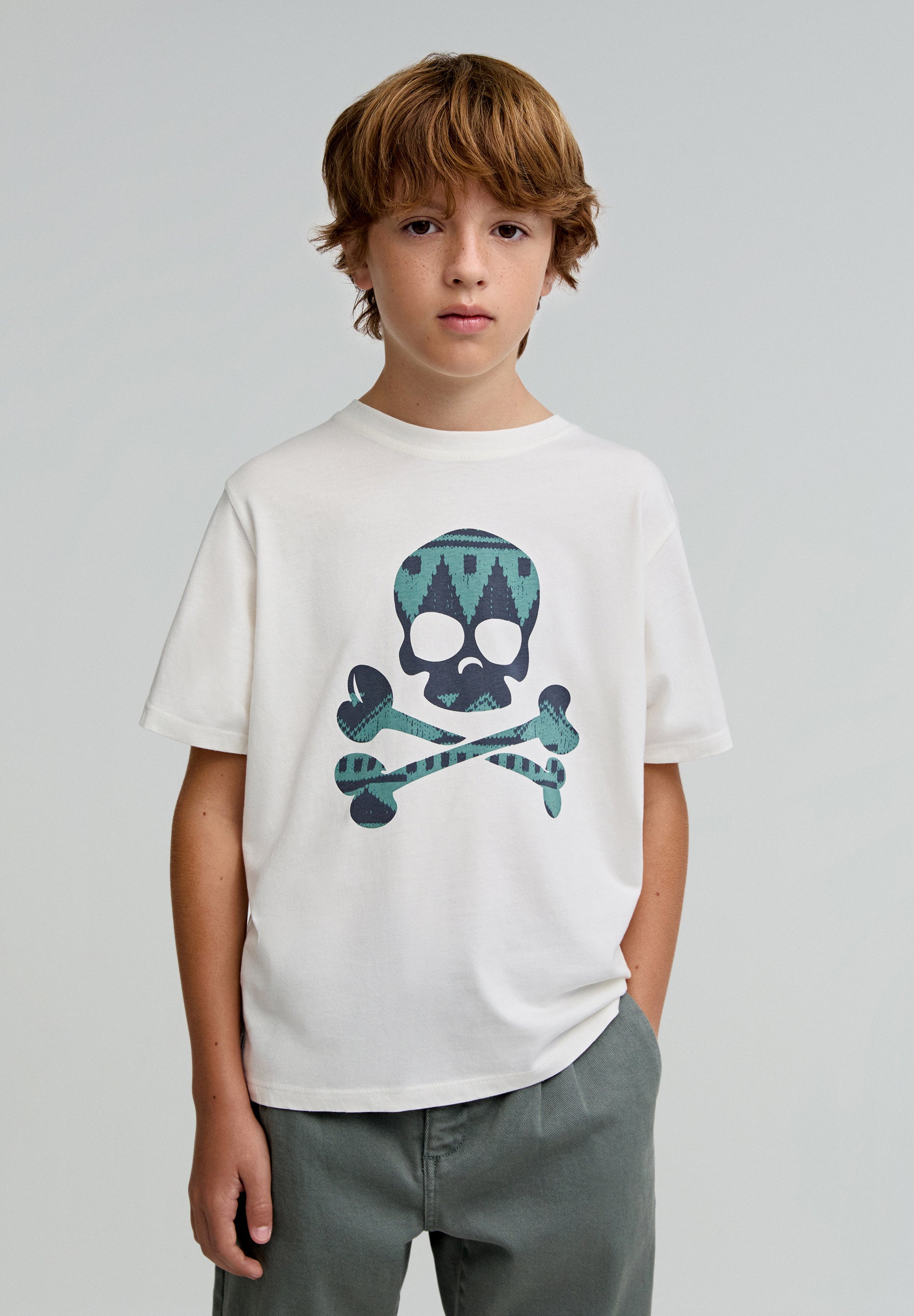 CAMISETA CALAVERA ÉTNICA