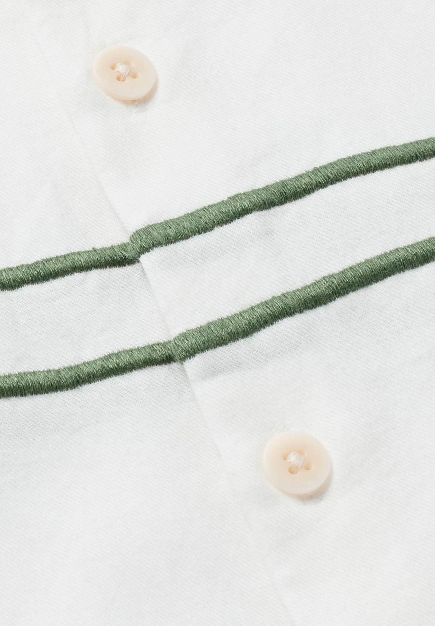 THINKING MU | CAMISA UNDYED EMBROIDERY GREEN TOM