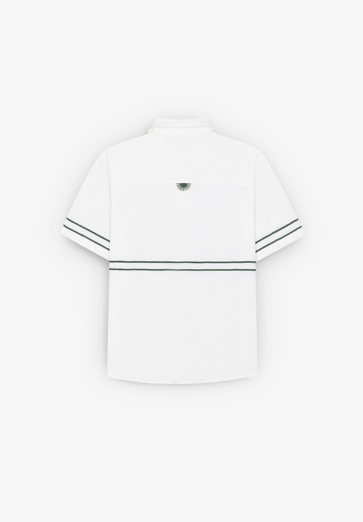 THINKING MU | CAMISA UNDYED EMBROIDERY GREEN TOM