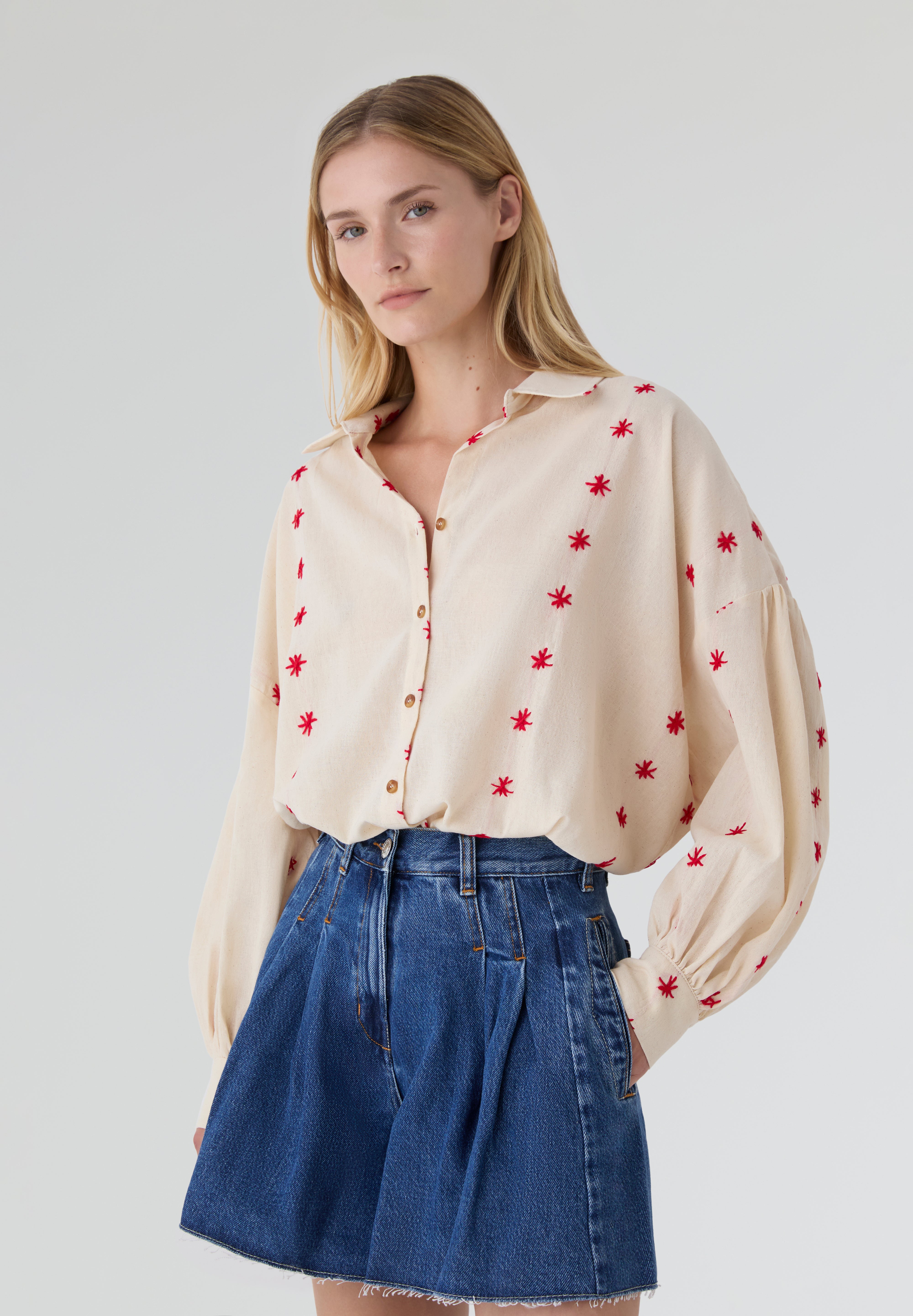 ENAGUAS | BLUSA MALI ROJA