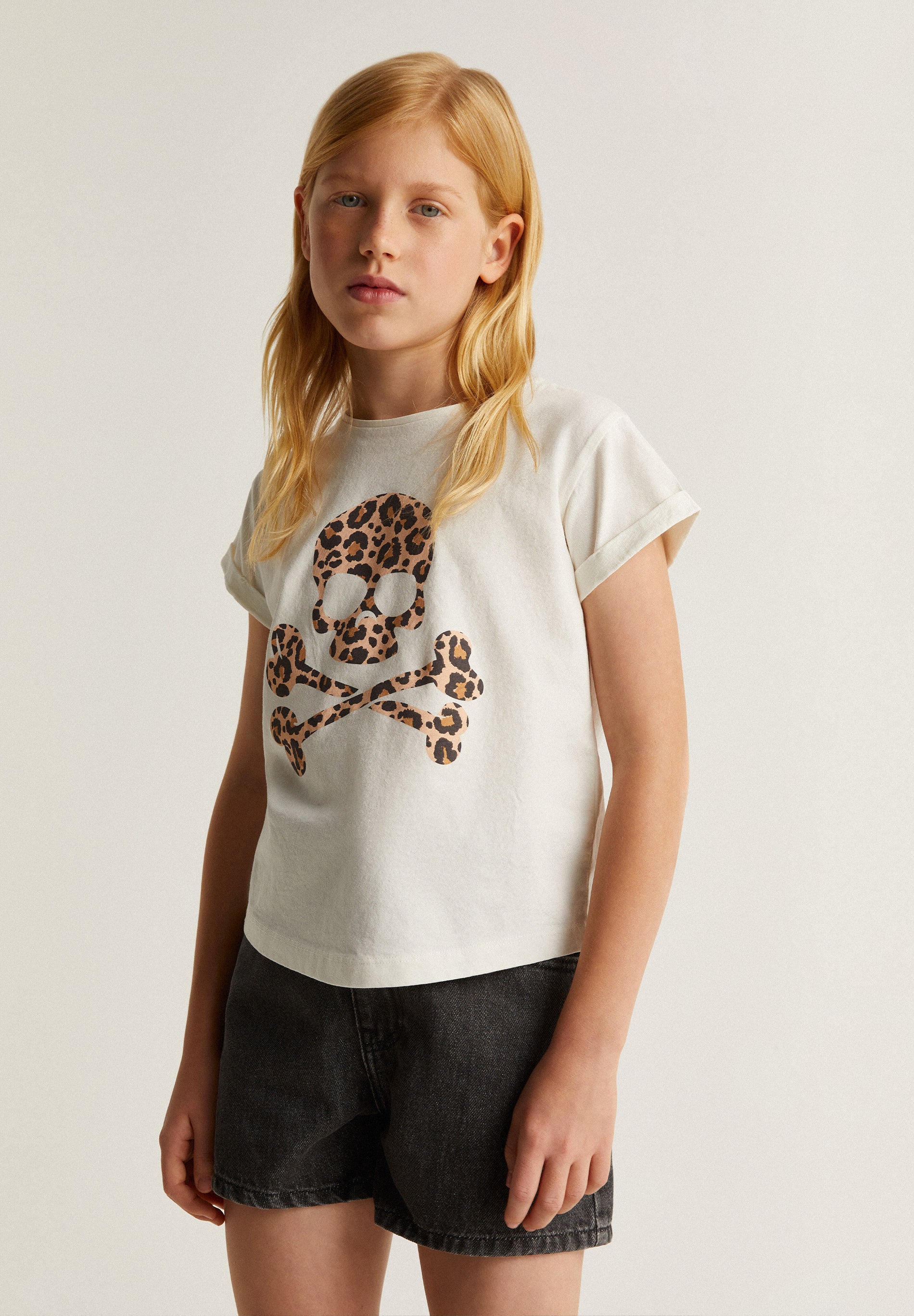 CAMISETA CALAVERA ANIMAL PRINT