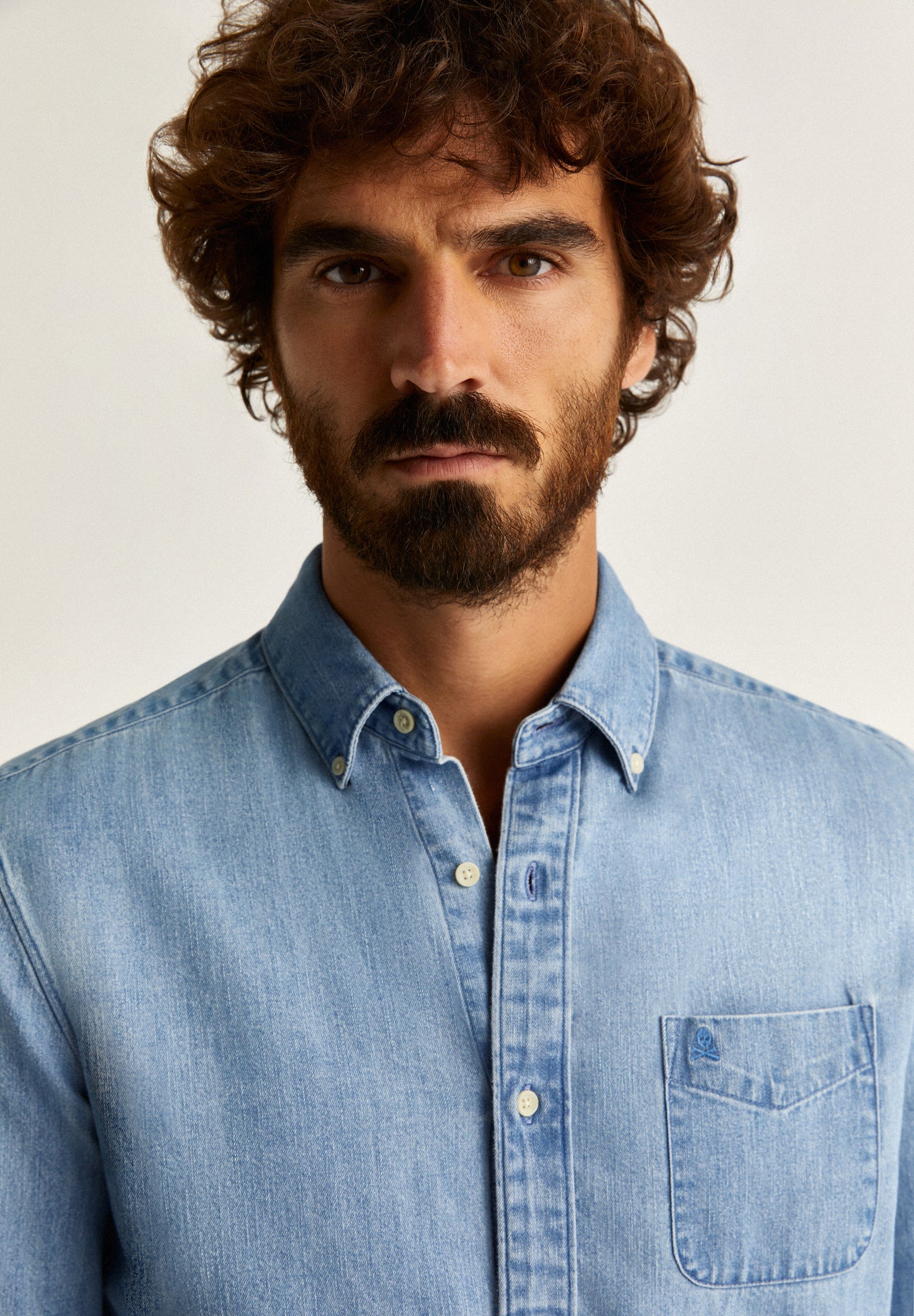 CAMISA DENIM BOTONES BOLSILLO