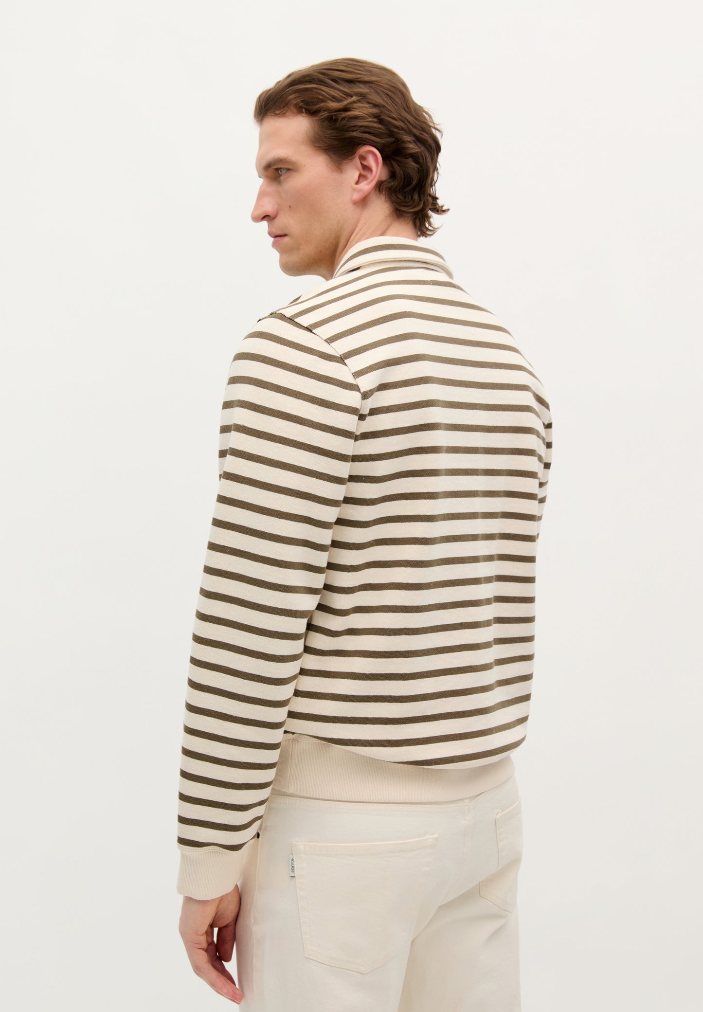 STRIPES ZIPPER SWEATER