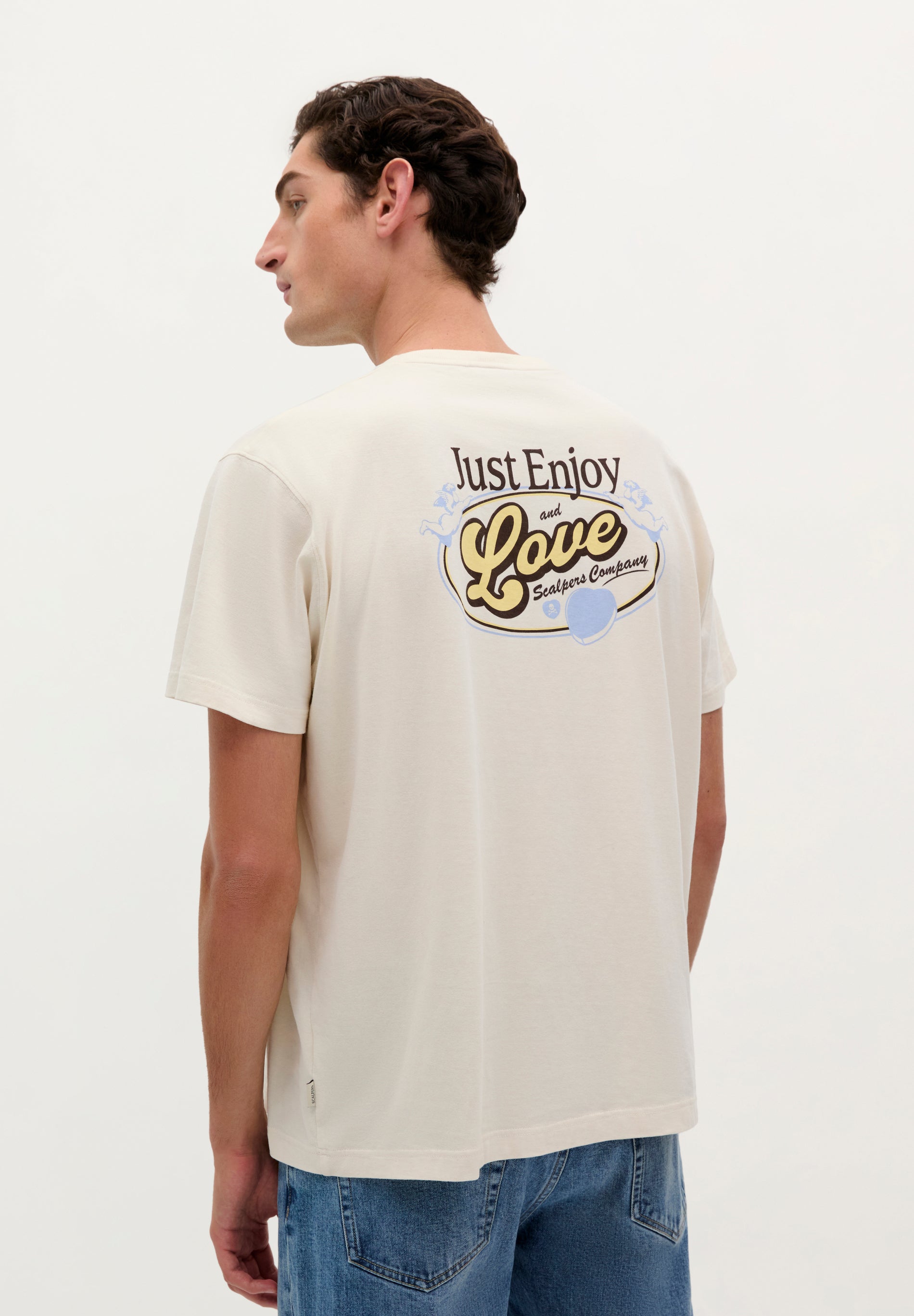 Camiseta Calavera Camiseta Blanca Scalpers Scalpers Camiseta