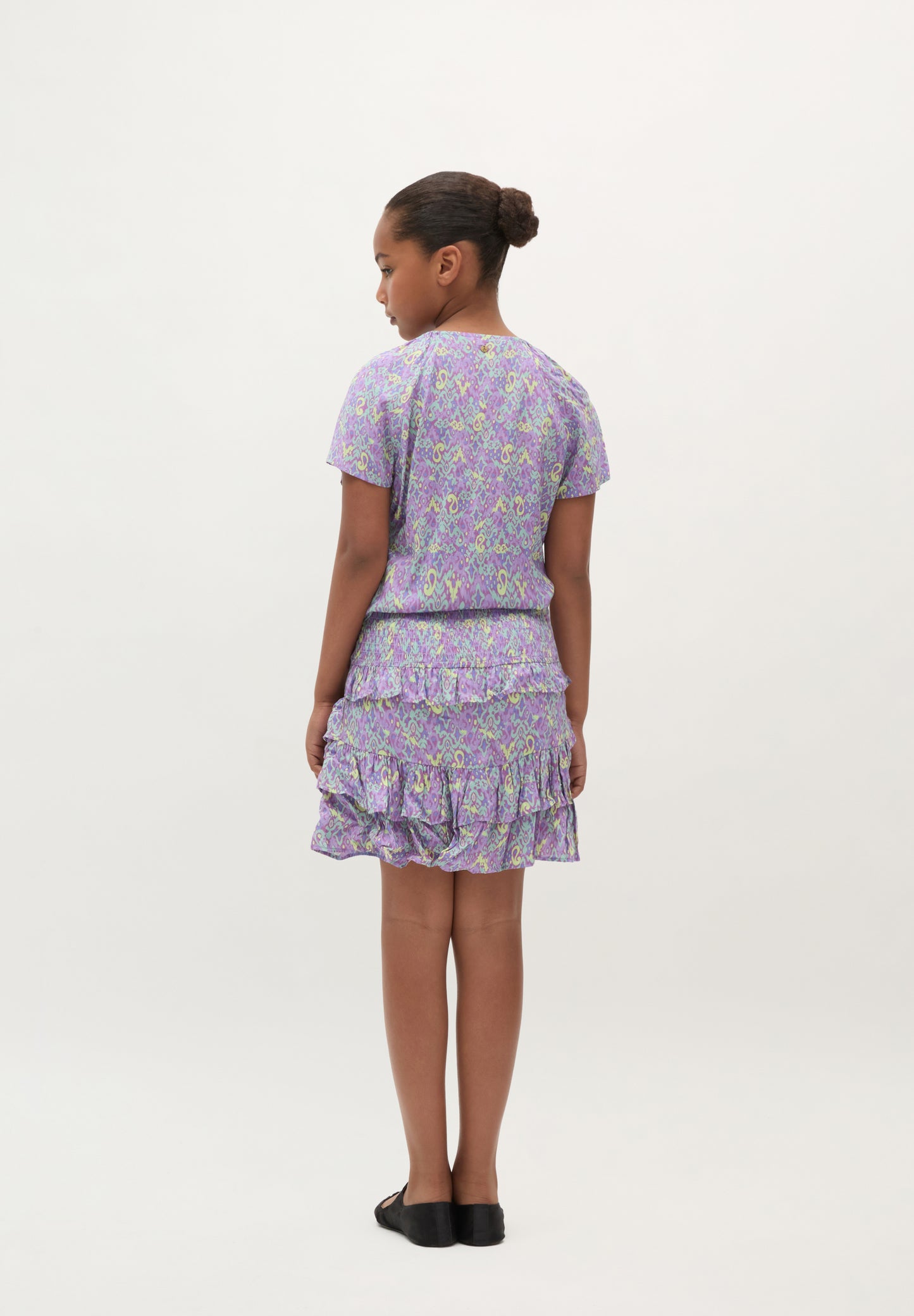 FALDA MINI IKAT VOLANTES