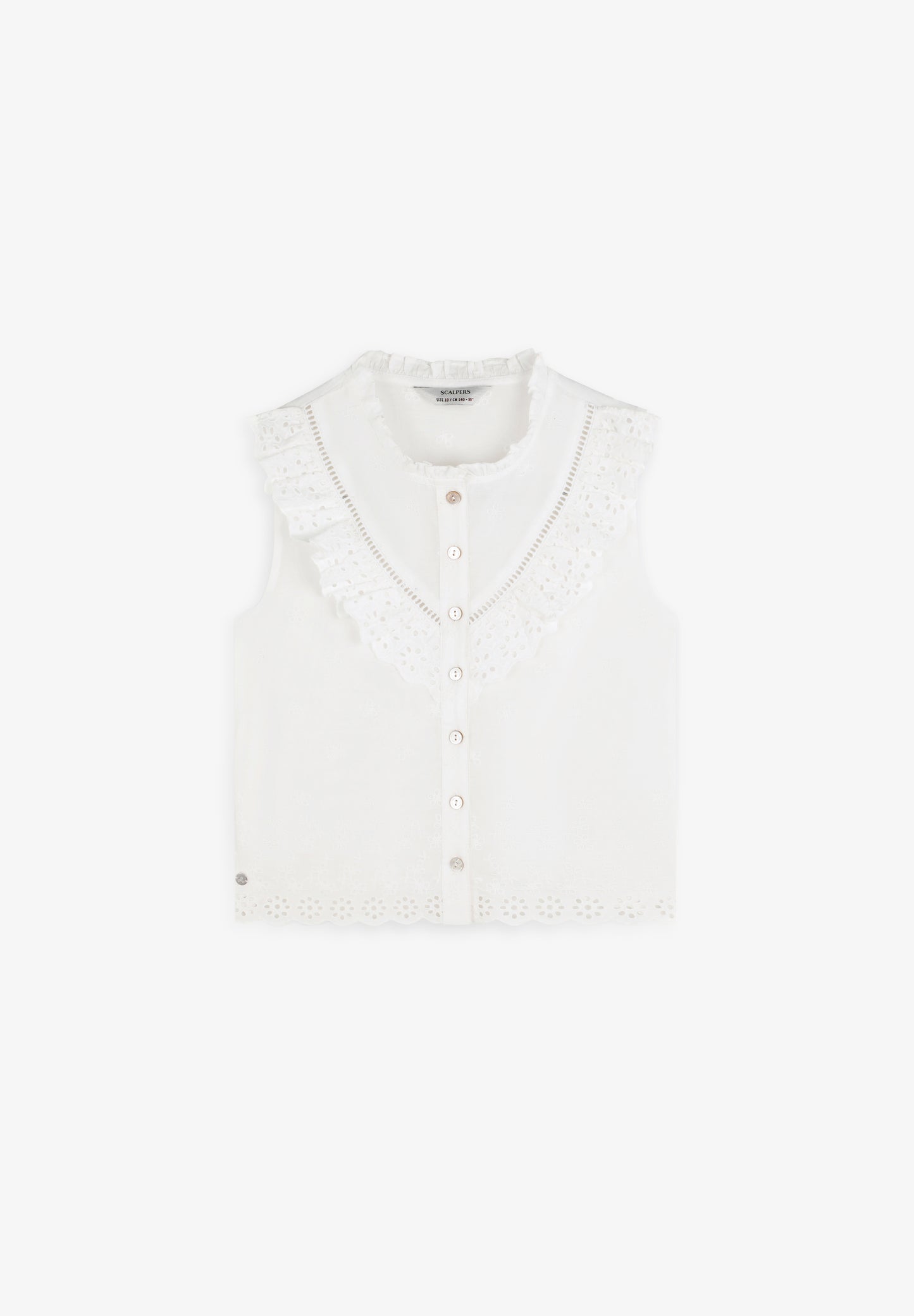 BLUSA DETALLE VOLANTE BORDADO