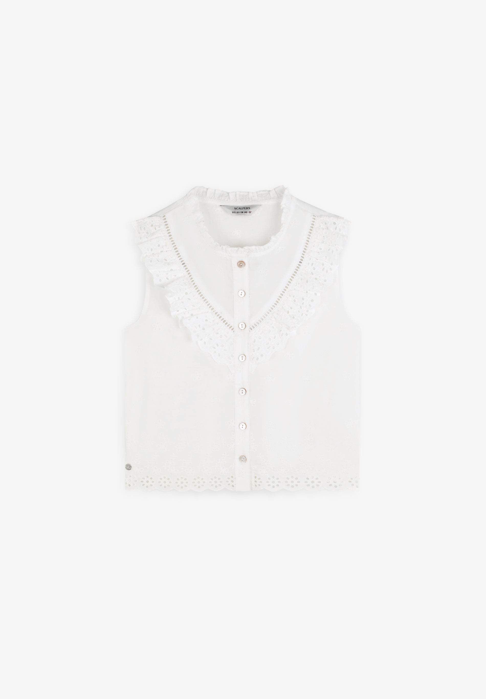 BLUSA DETALLE VOLANTE BORDADO