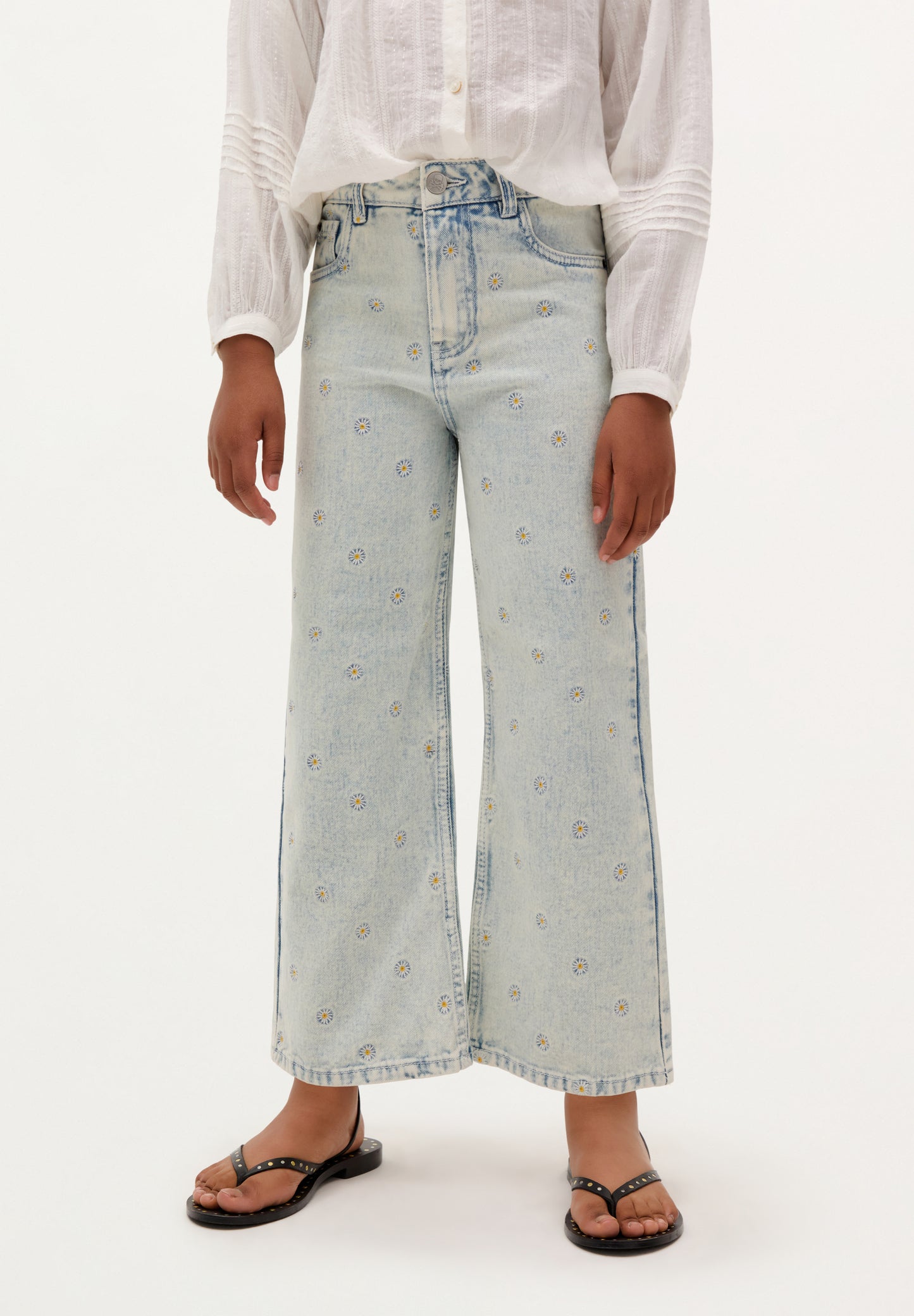 PANTALÓN DENIM BORDADOS SOLES