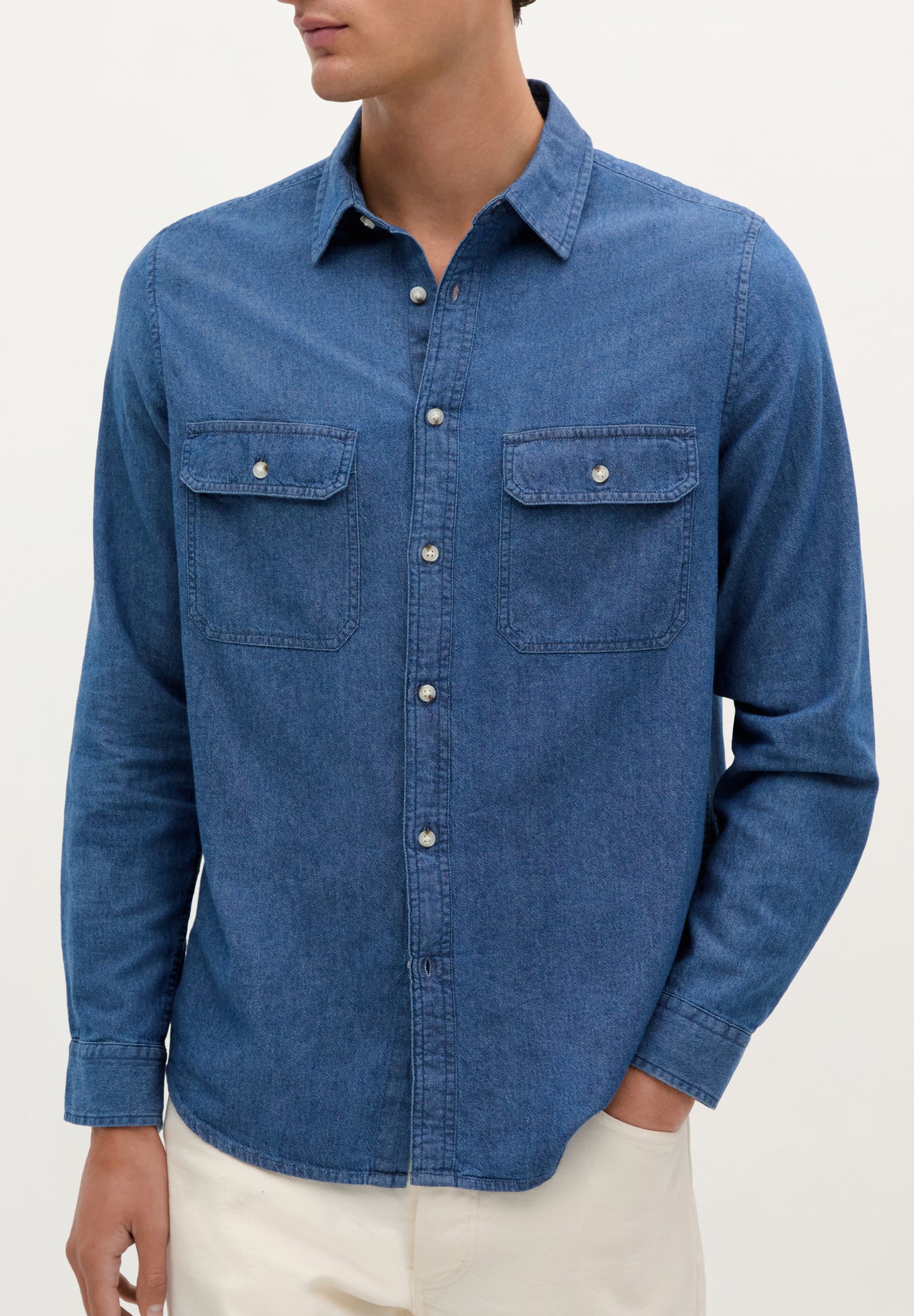 CAMISA BOLSILLOS DENIM