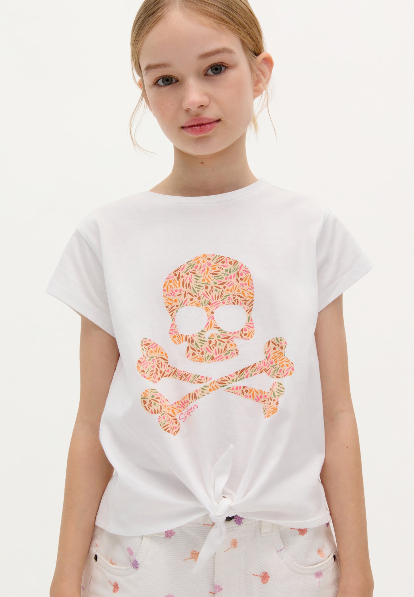 CAMISETA CALAVERA NUDO