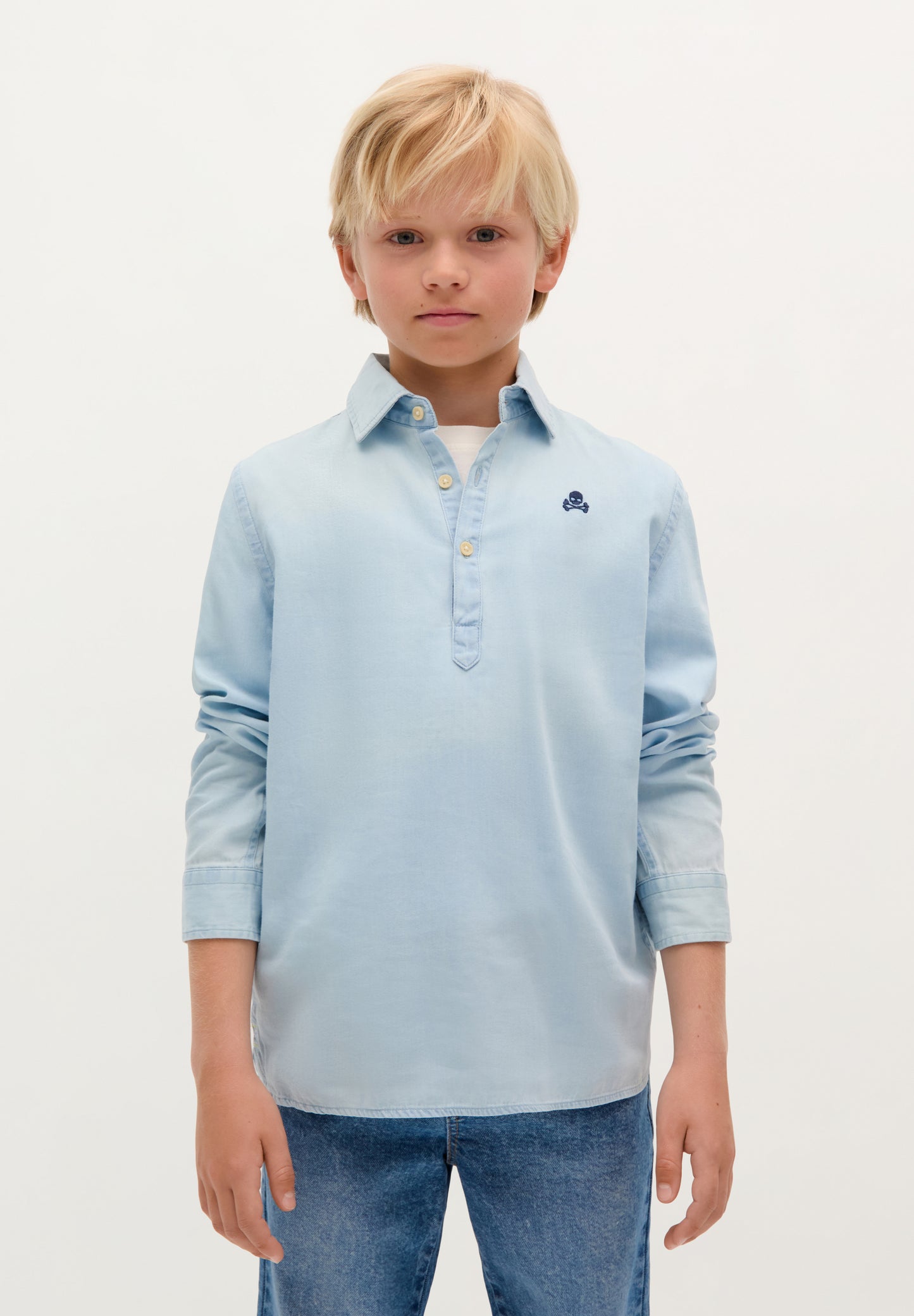 CAMISA POLERA DENIM CALAVERA