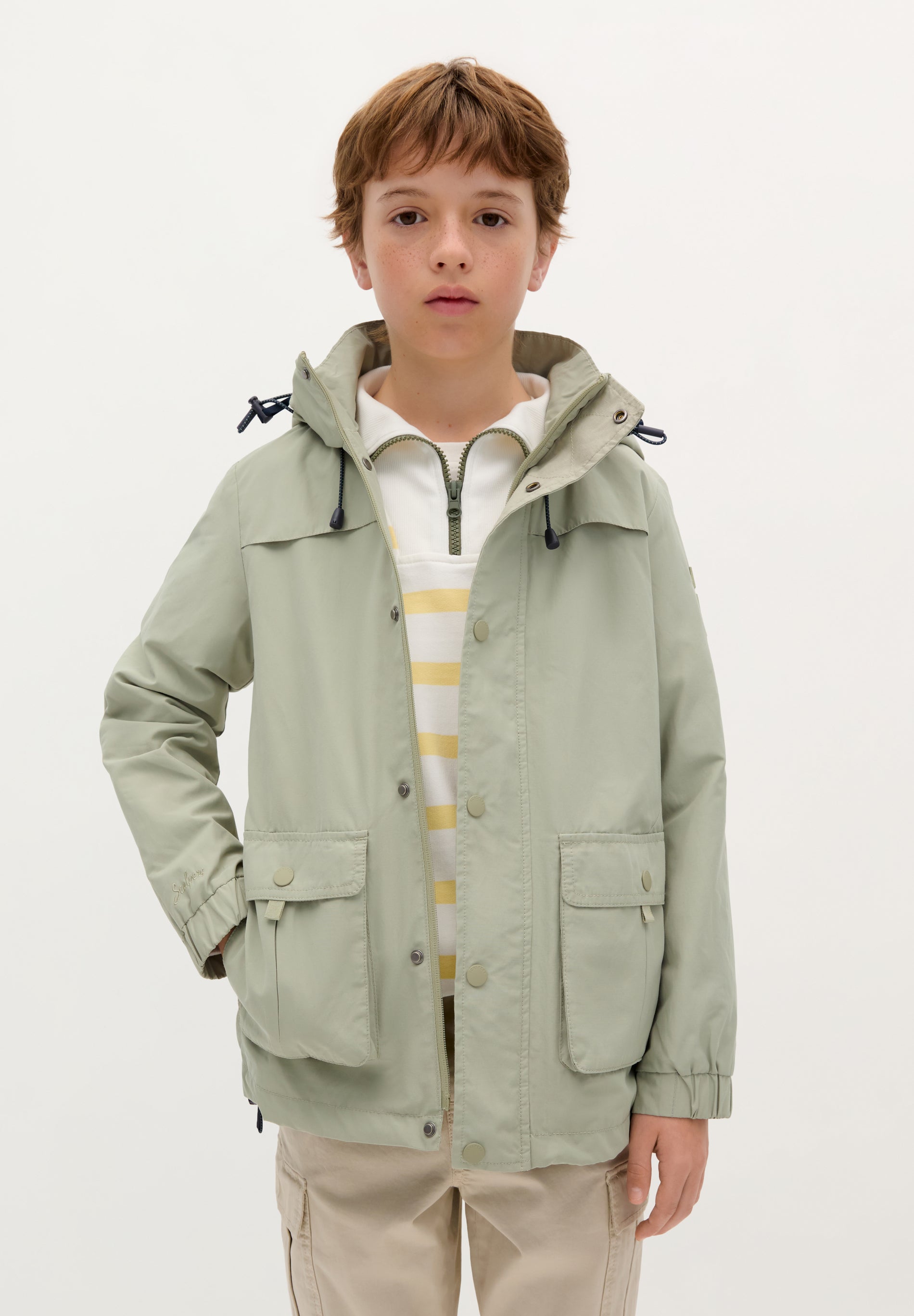 Ropa Scalpers Chaqueta Verde CHAQUETA LIGERA CAPUCHA – Scalpers