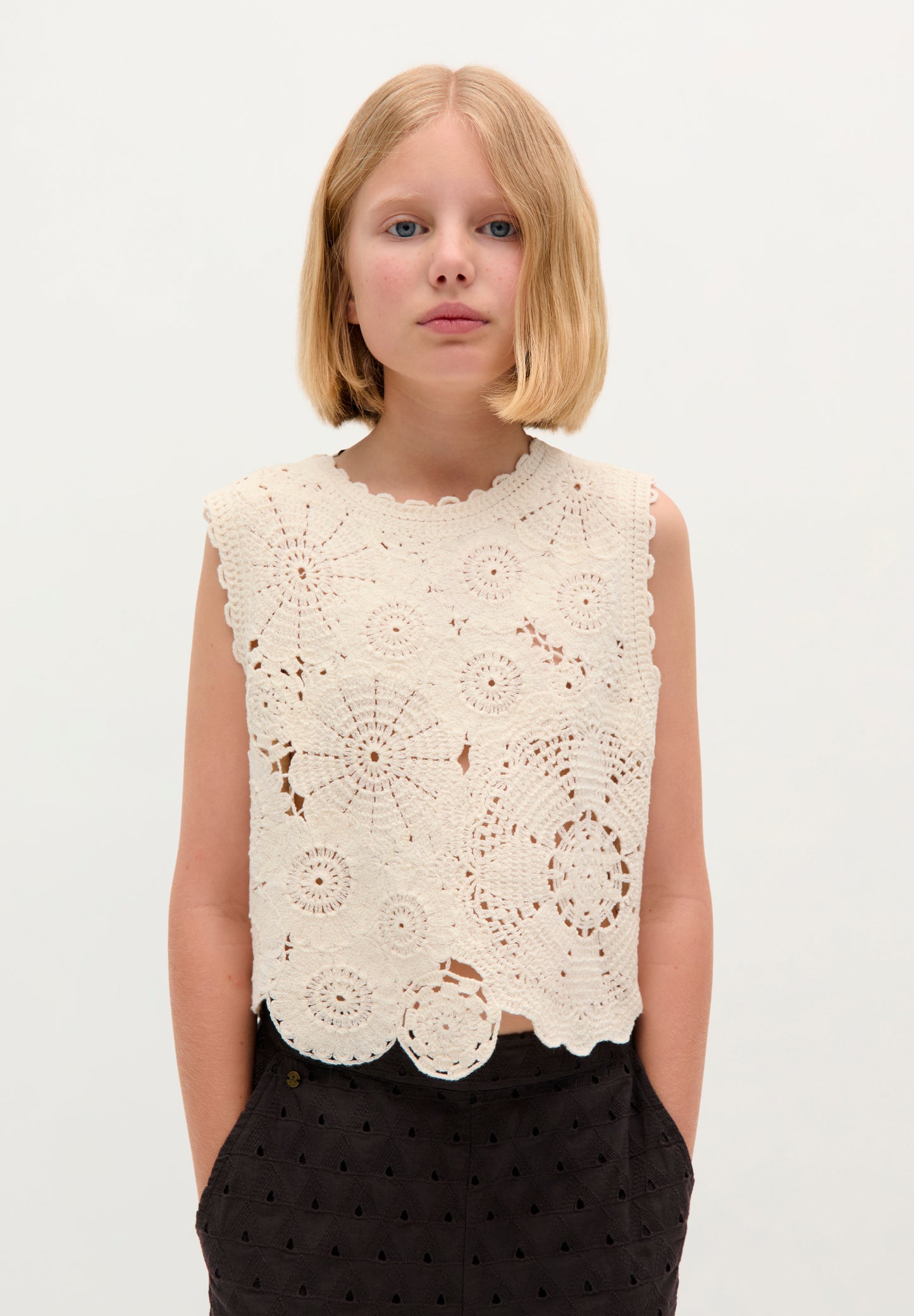 TOP CROCHET FLORES