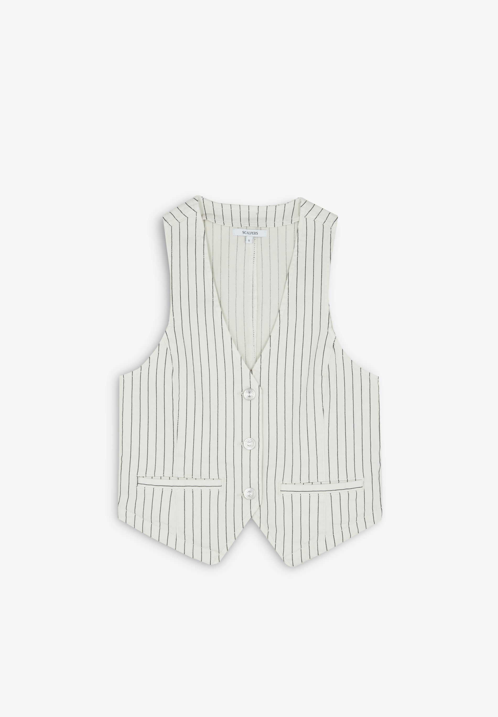 CHALECO DENIM RAYAS