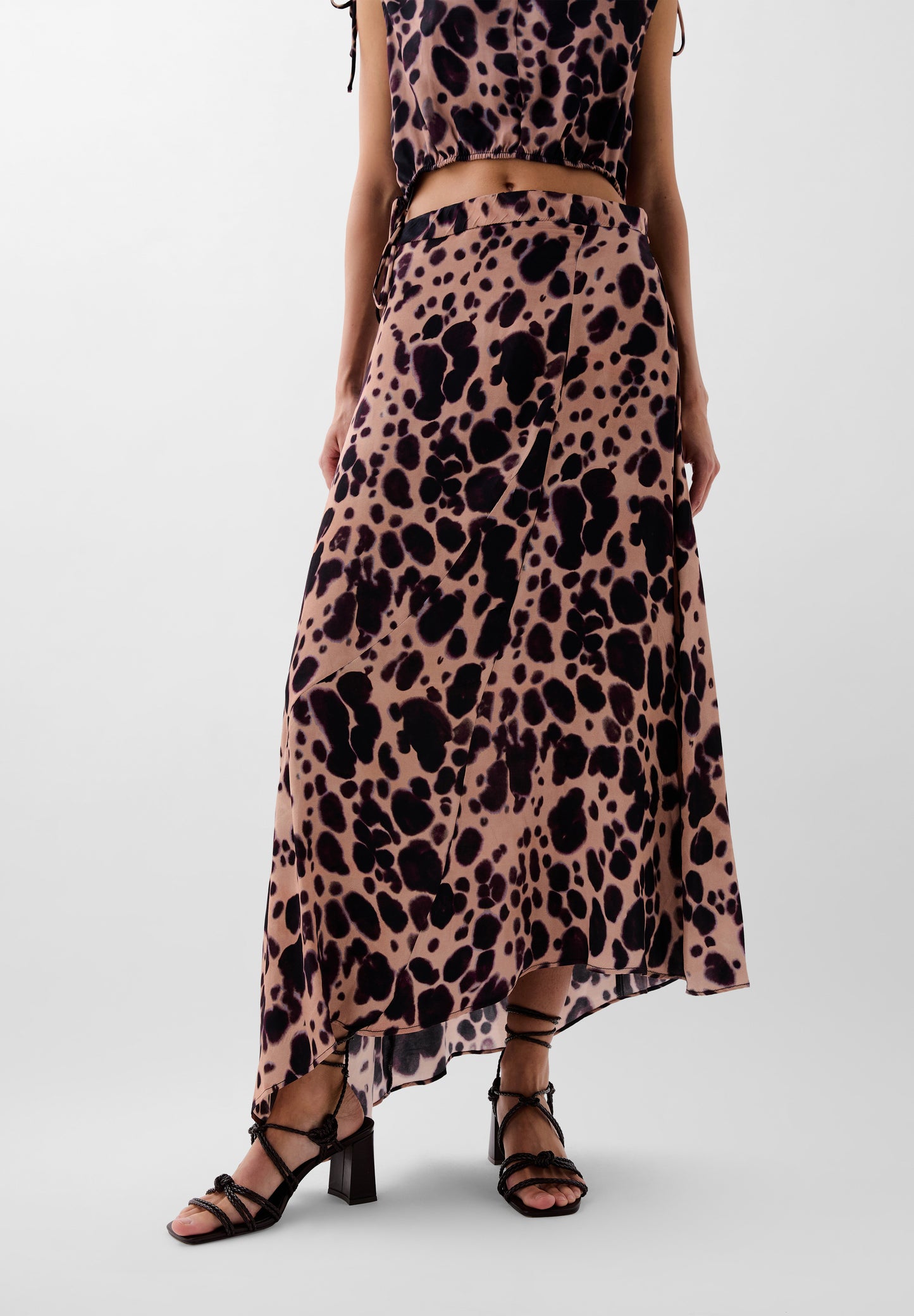 FALDA MIDI ANIMAL PRINT