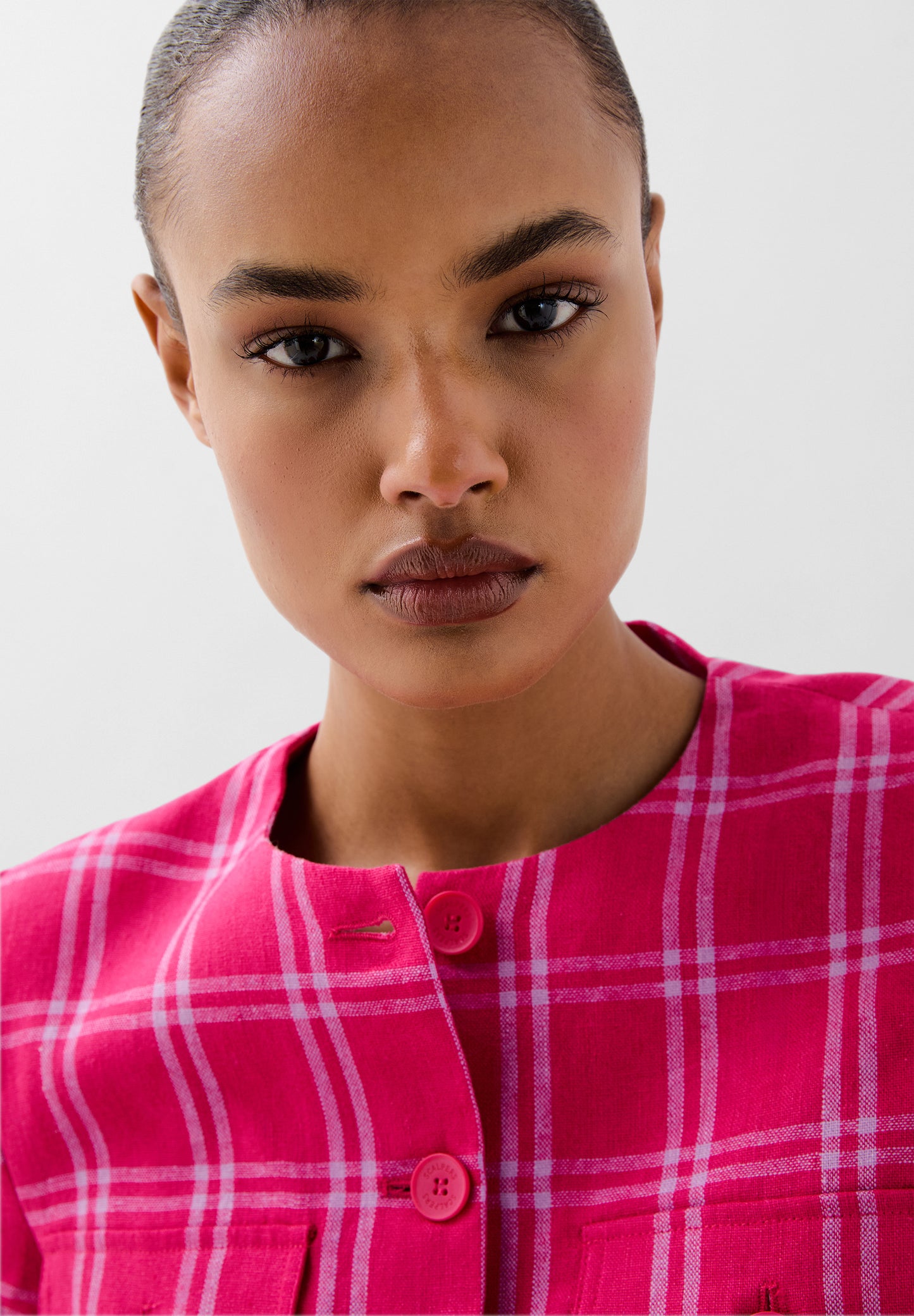 SCLINEN CHECK BLAZER