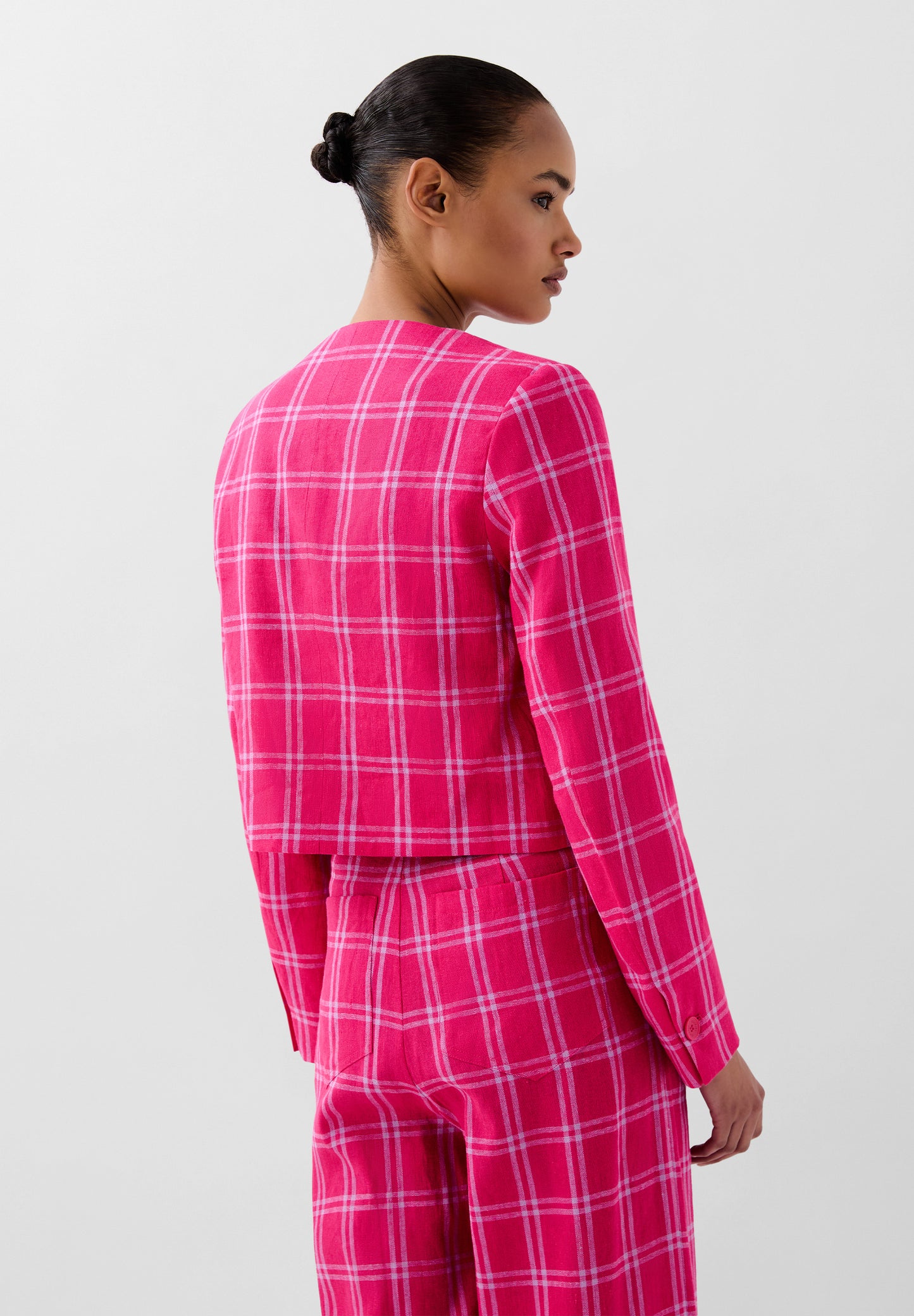 SCLINEN CHECK BLAZER