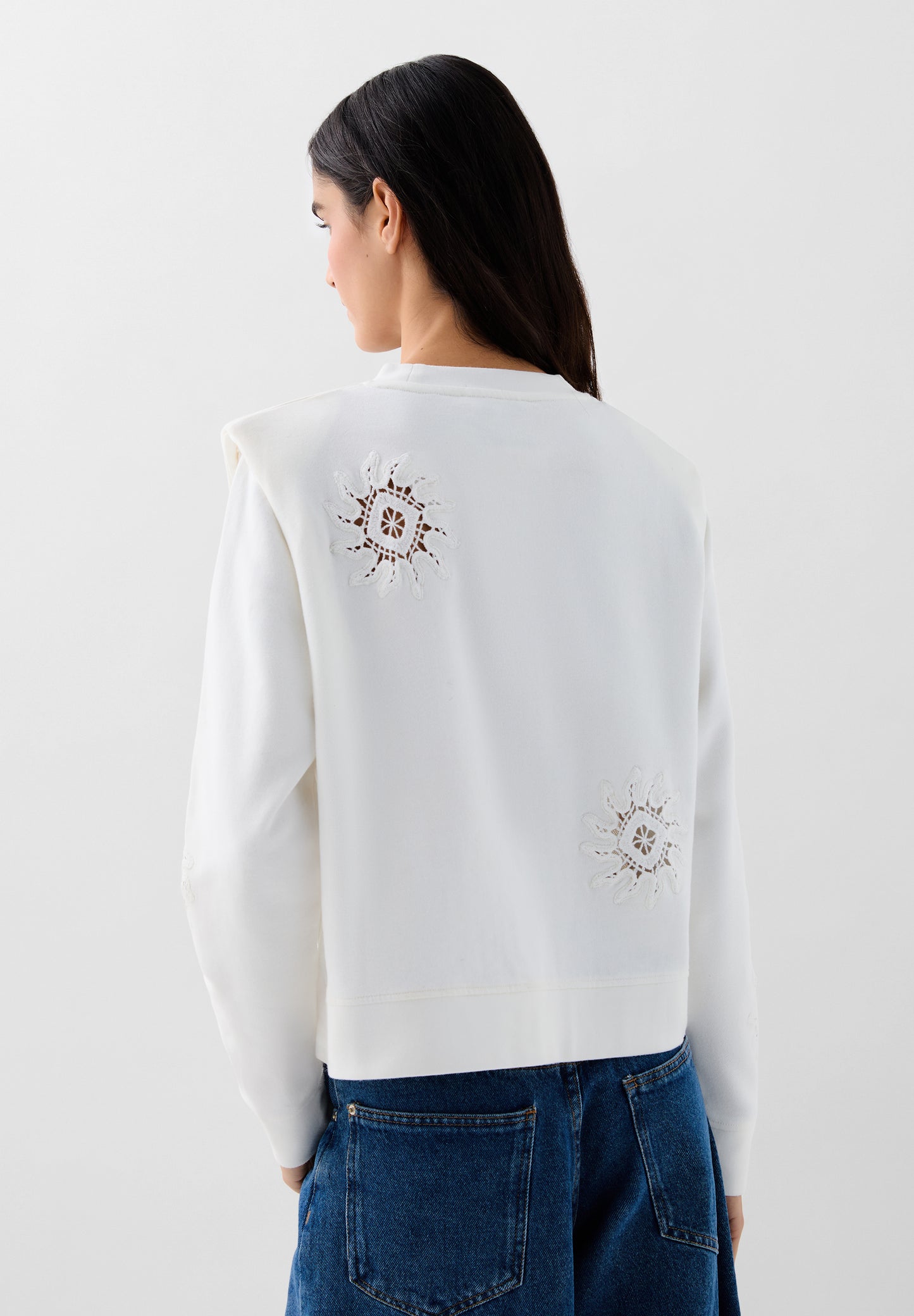 SUDADERA HOMBRERA DETALLES CROCHET
