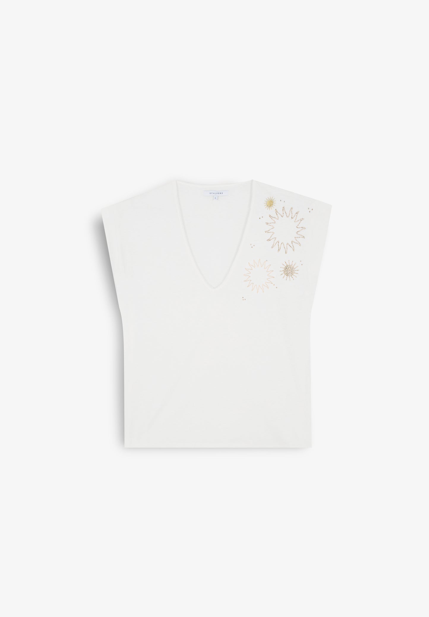 CAMISETA DETALLES STRASS SOLES