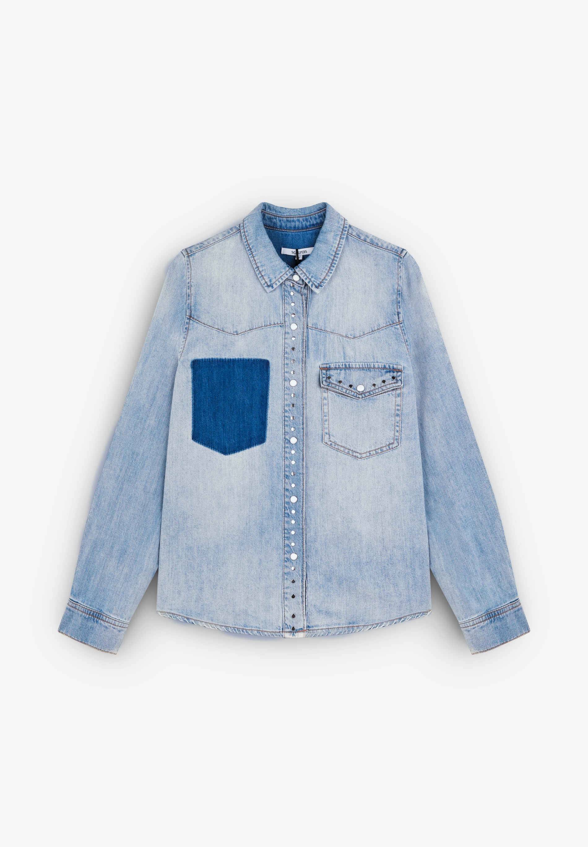 CAMISA DENIM BOLSILLO CONTRASTE