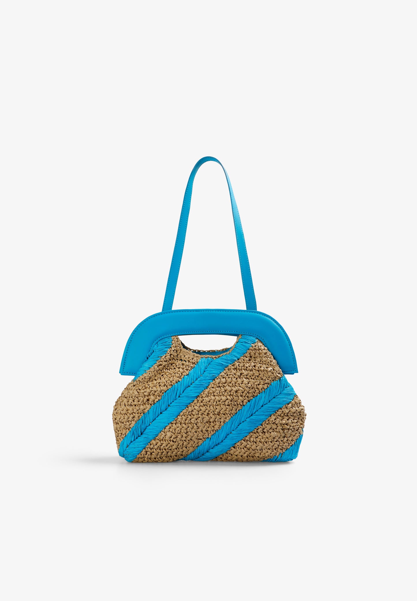 BOLSO RAFIA RAYAS BICOLOR