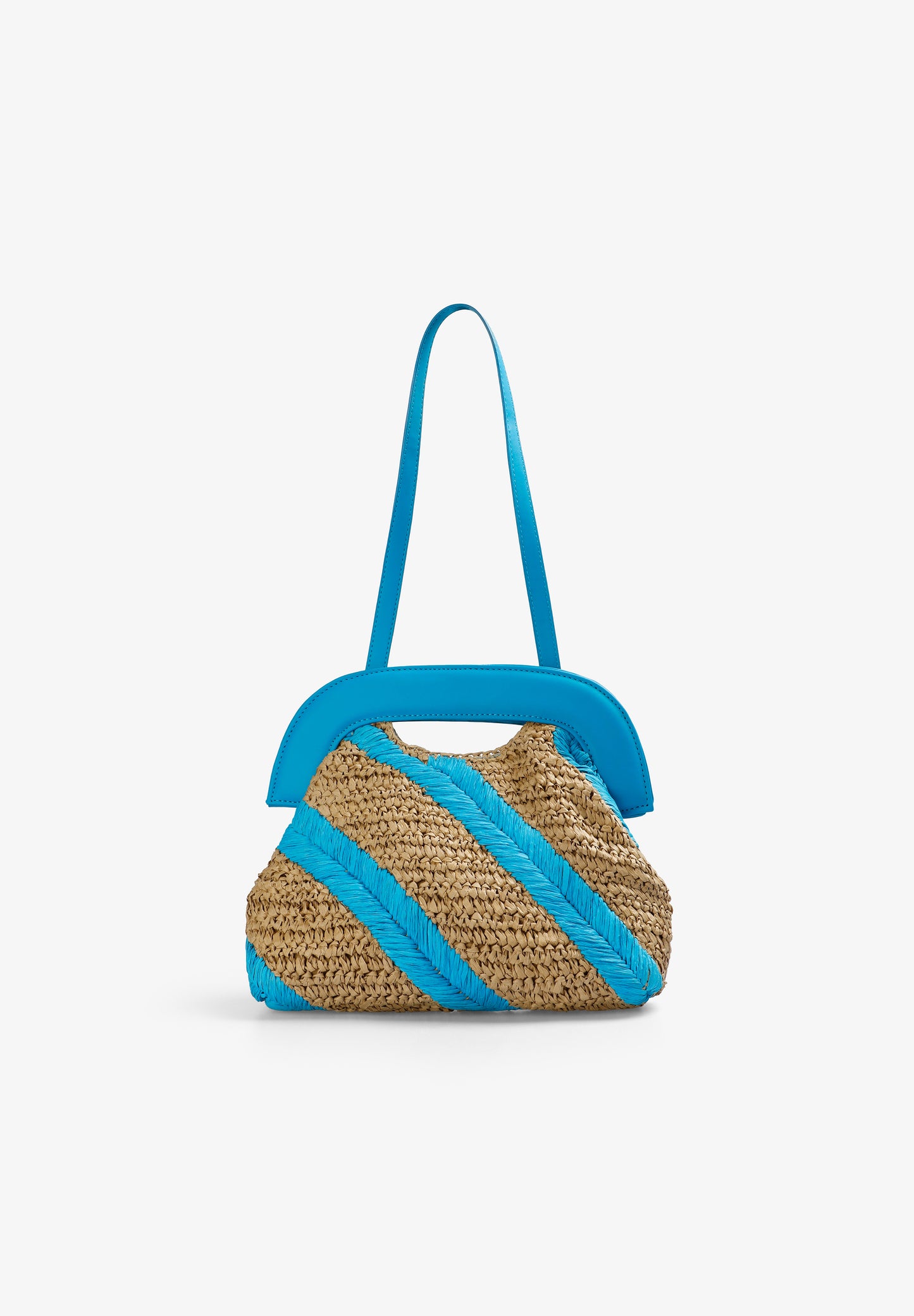 BOLSO RAFIA RAYAS BICOLOR
