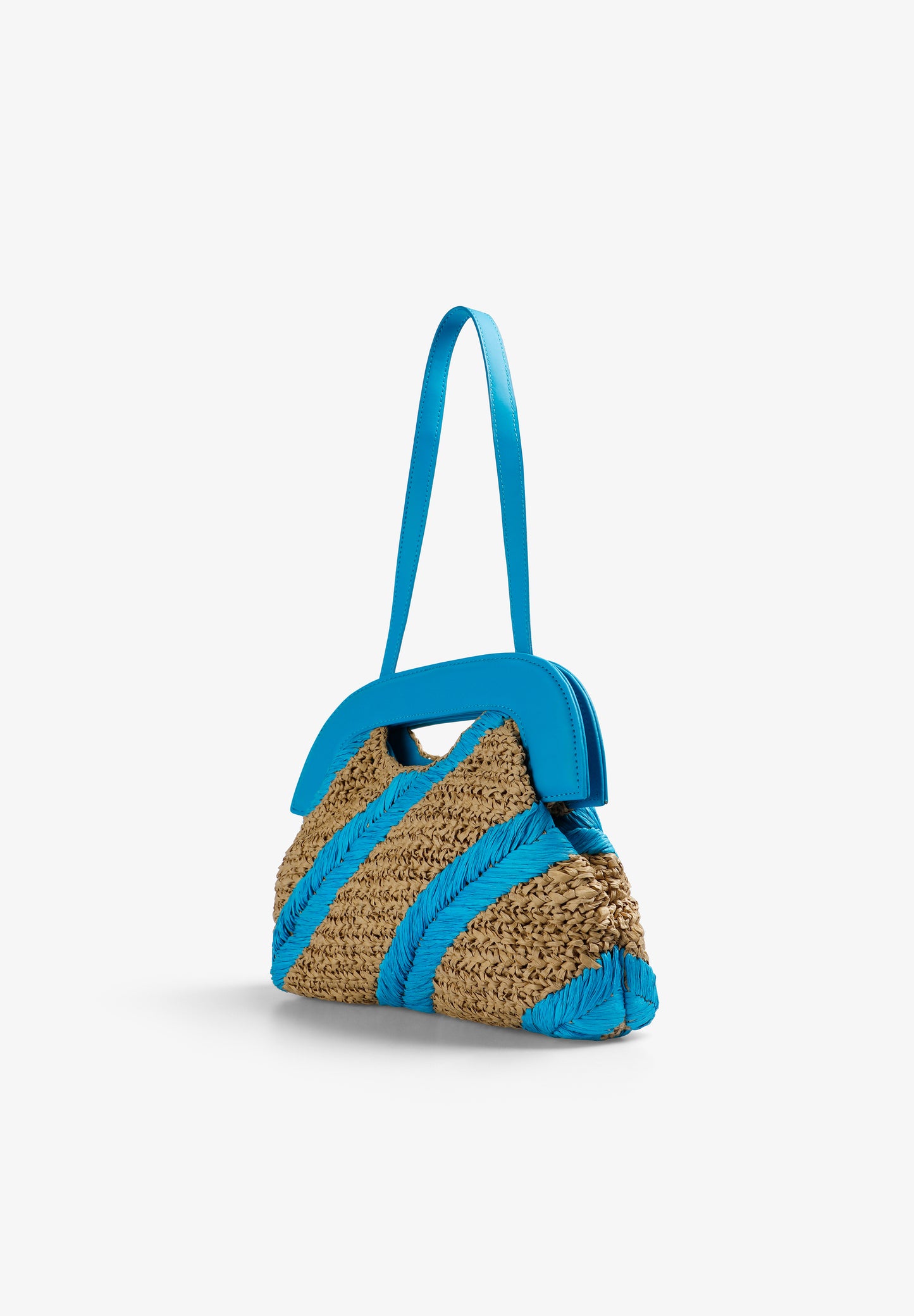 BOLSO RAFIA RAYAS BICOLOR