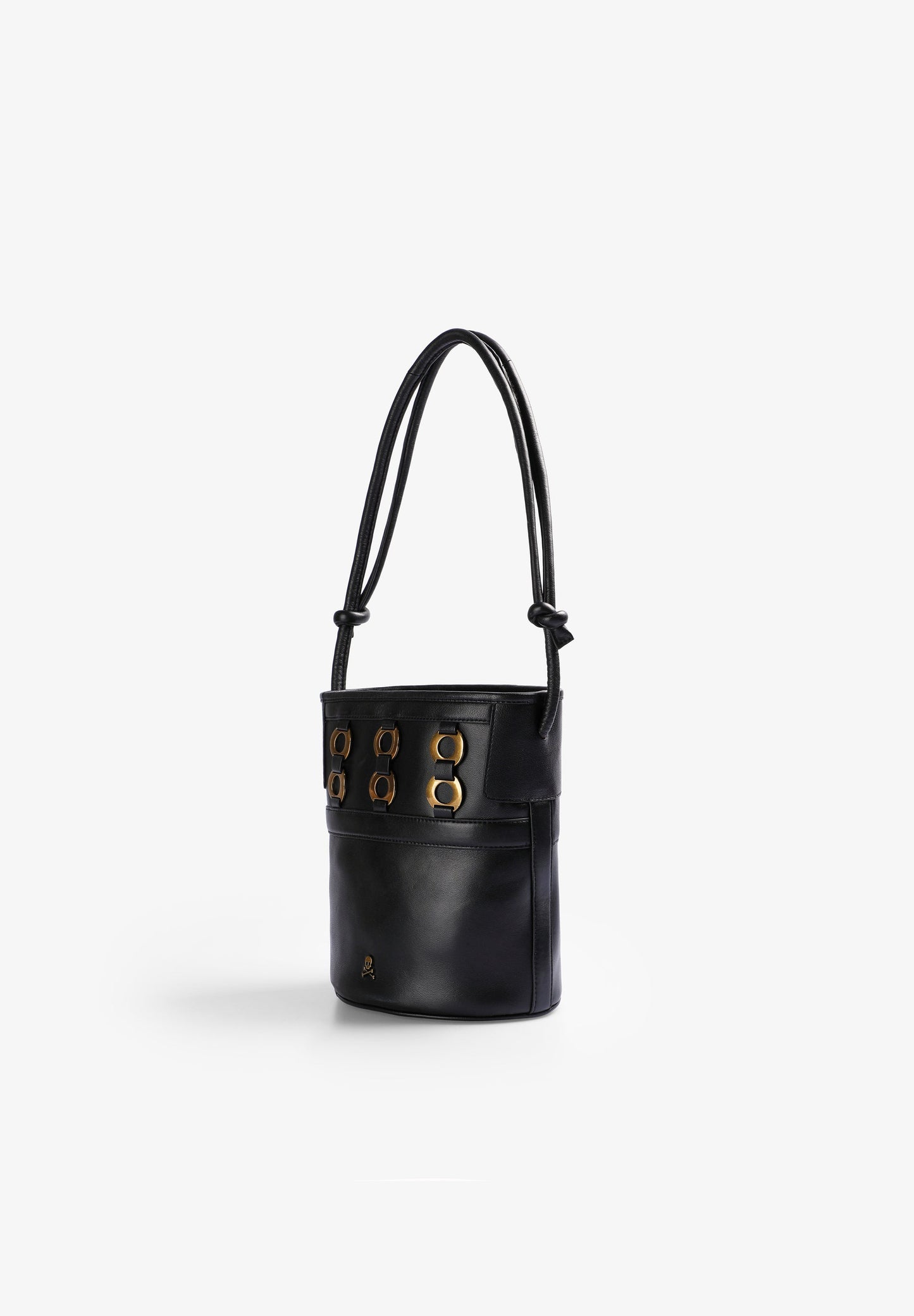 BOLSO PIEL CUBO ARANDELAS