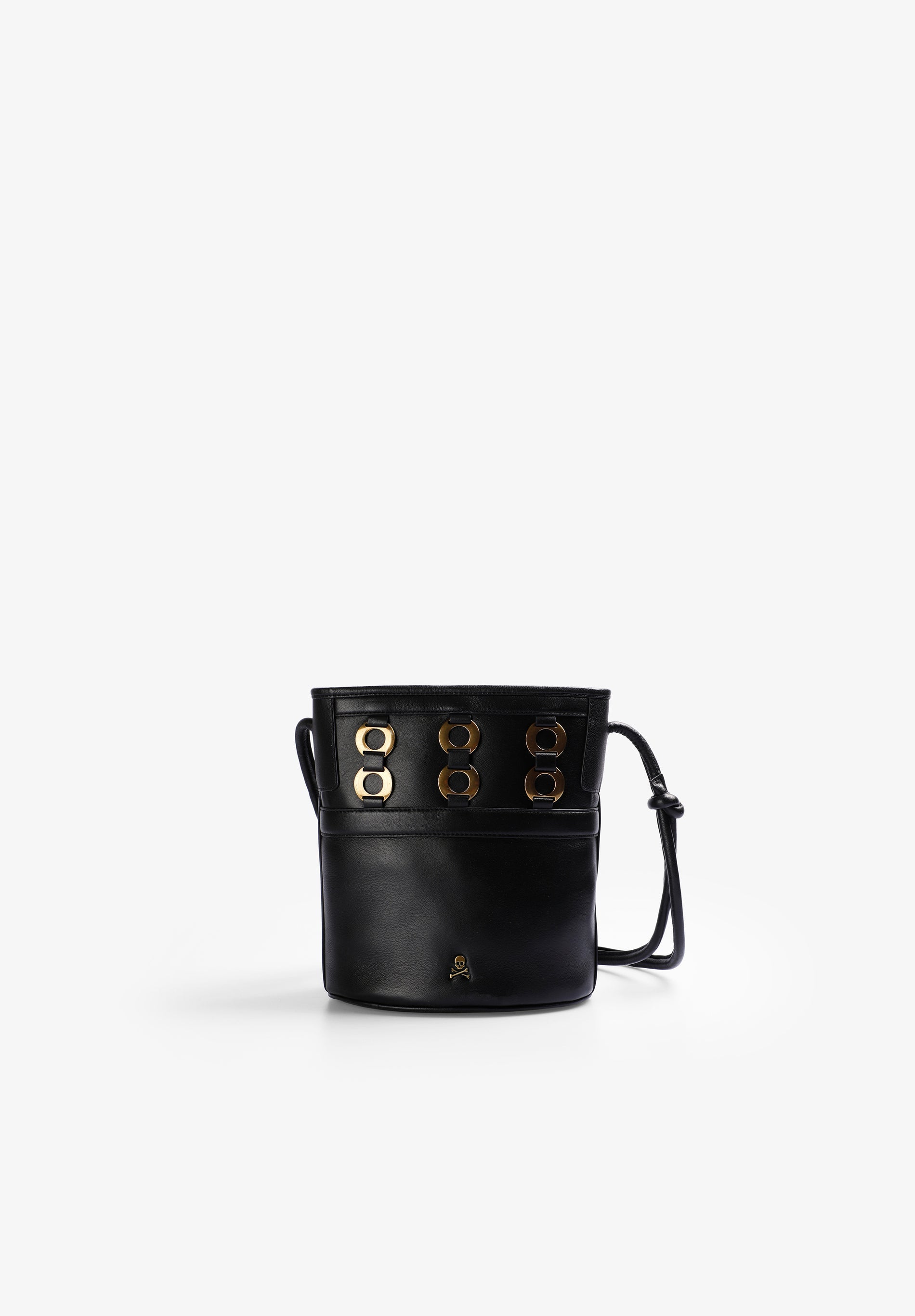 BOLSO PIEL CUBO ARANDELAS