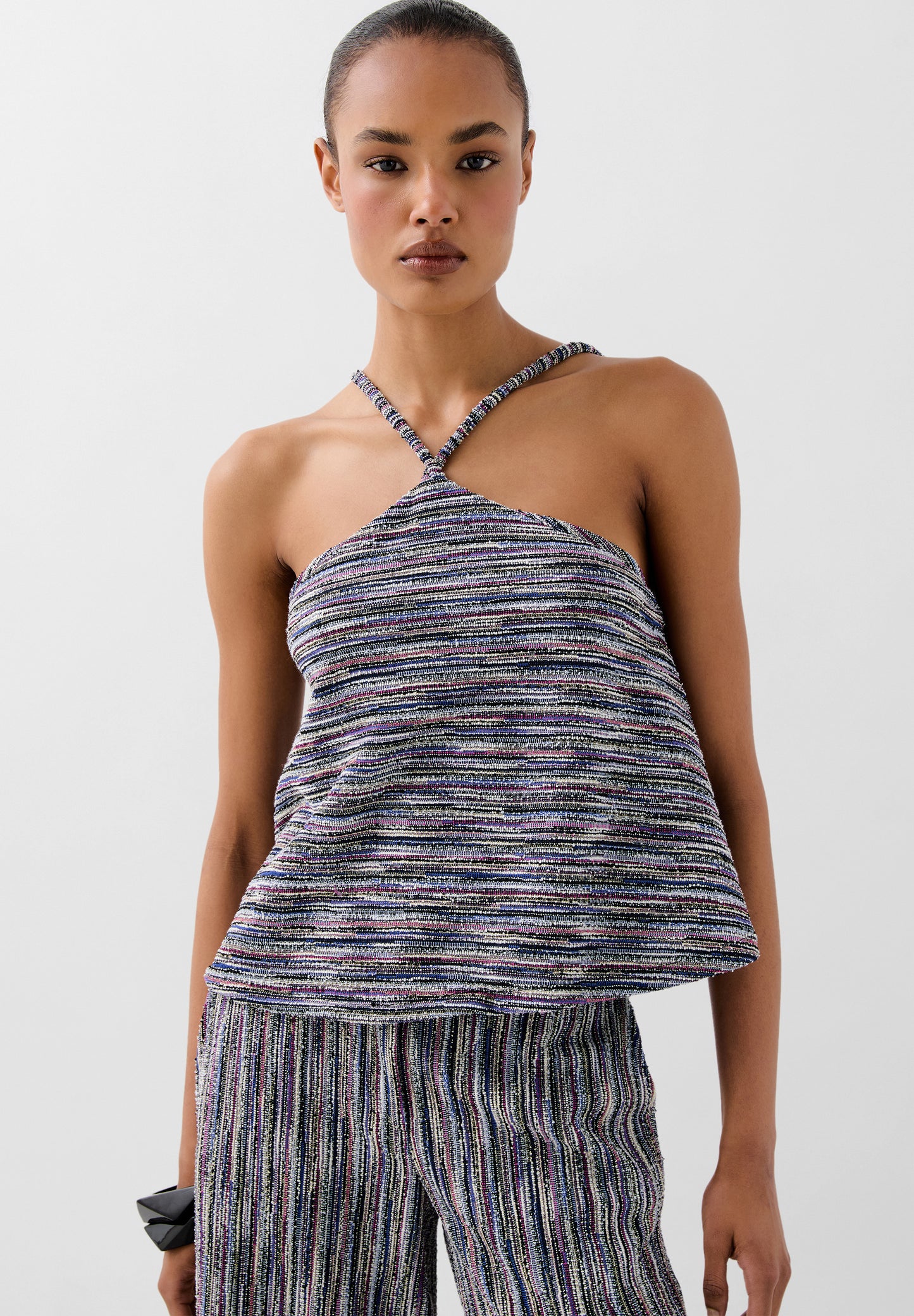 TOP HALTER RÚSTICO LUREX