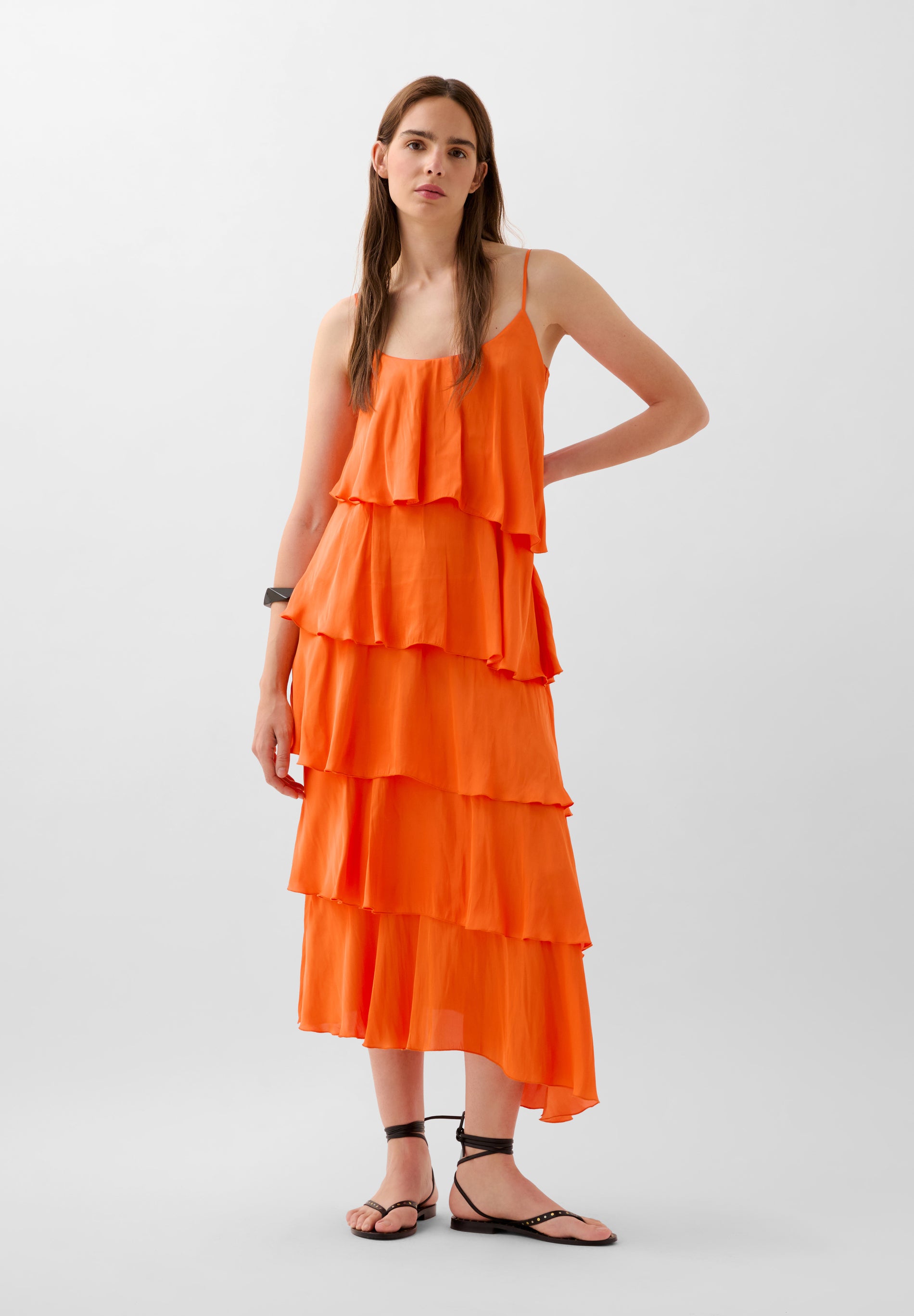 VESTIDO ASIMÉTRICO VOLANTES