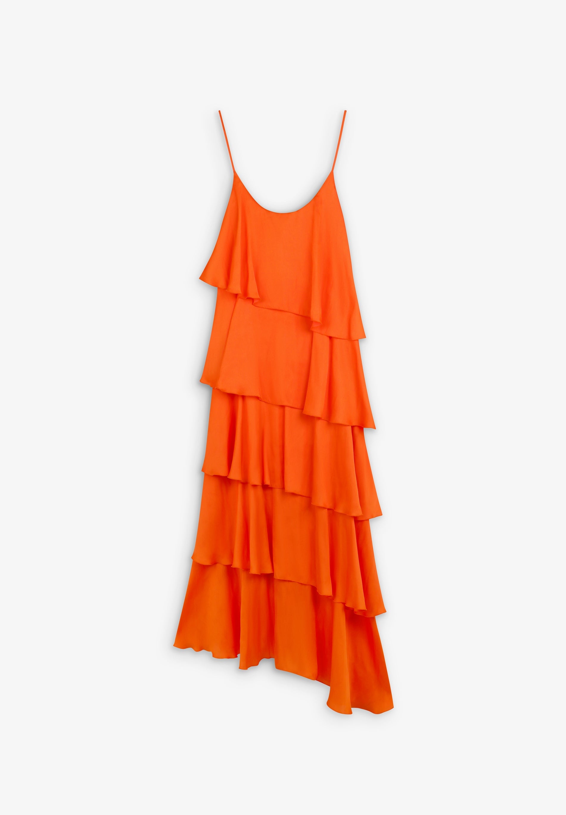 VESTIDO ASIMÉTRICO VOLANTES
