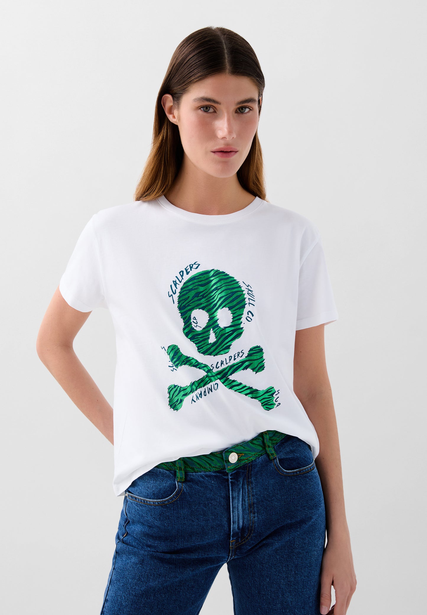 CAMISETA CALAVERA ANIMAL PRINT
